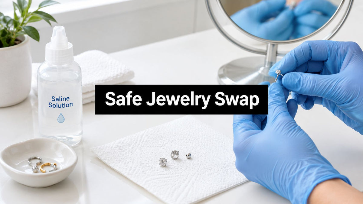 How to Change Piercing Jewelry Safely at Home