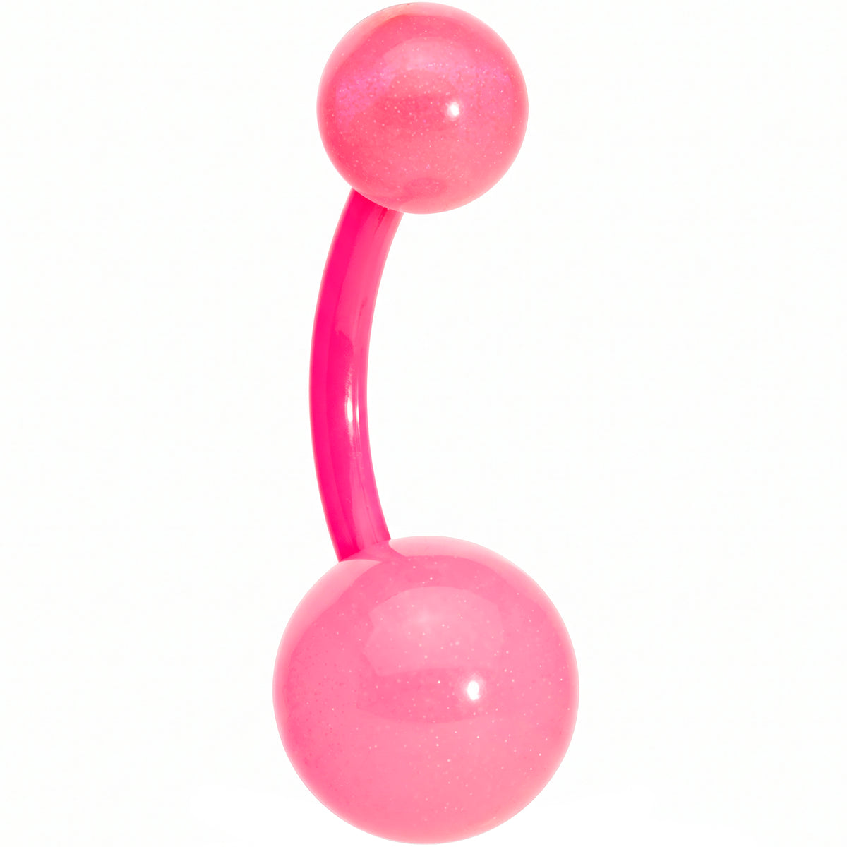 Bioplast Pink Glow In The Dark Belly Ring
