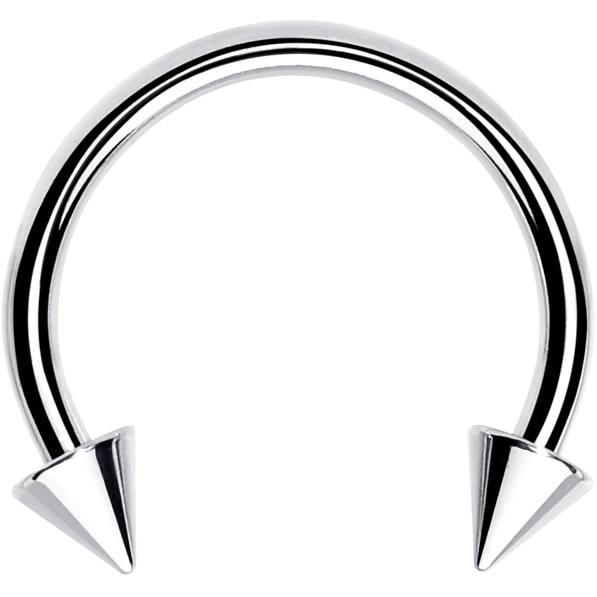 16G 3/8 Stainless Steel Spike Horseshoe Circular Barbell