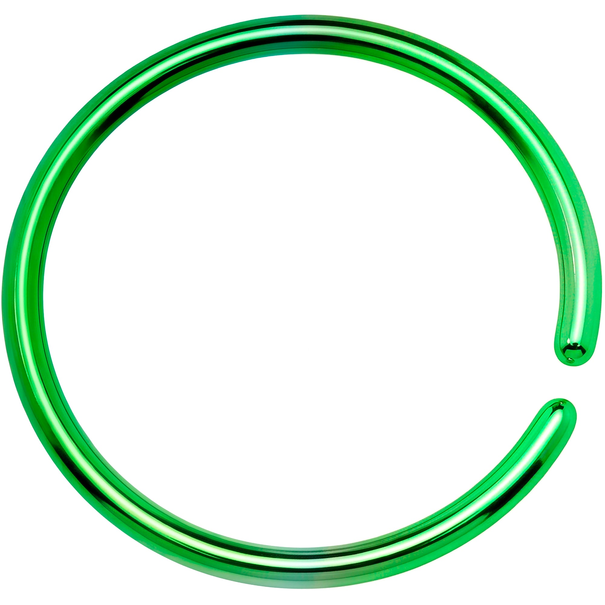 20G 3/8 Green Anodized Annealed Steel Seamless Circular Ring