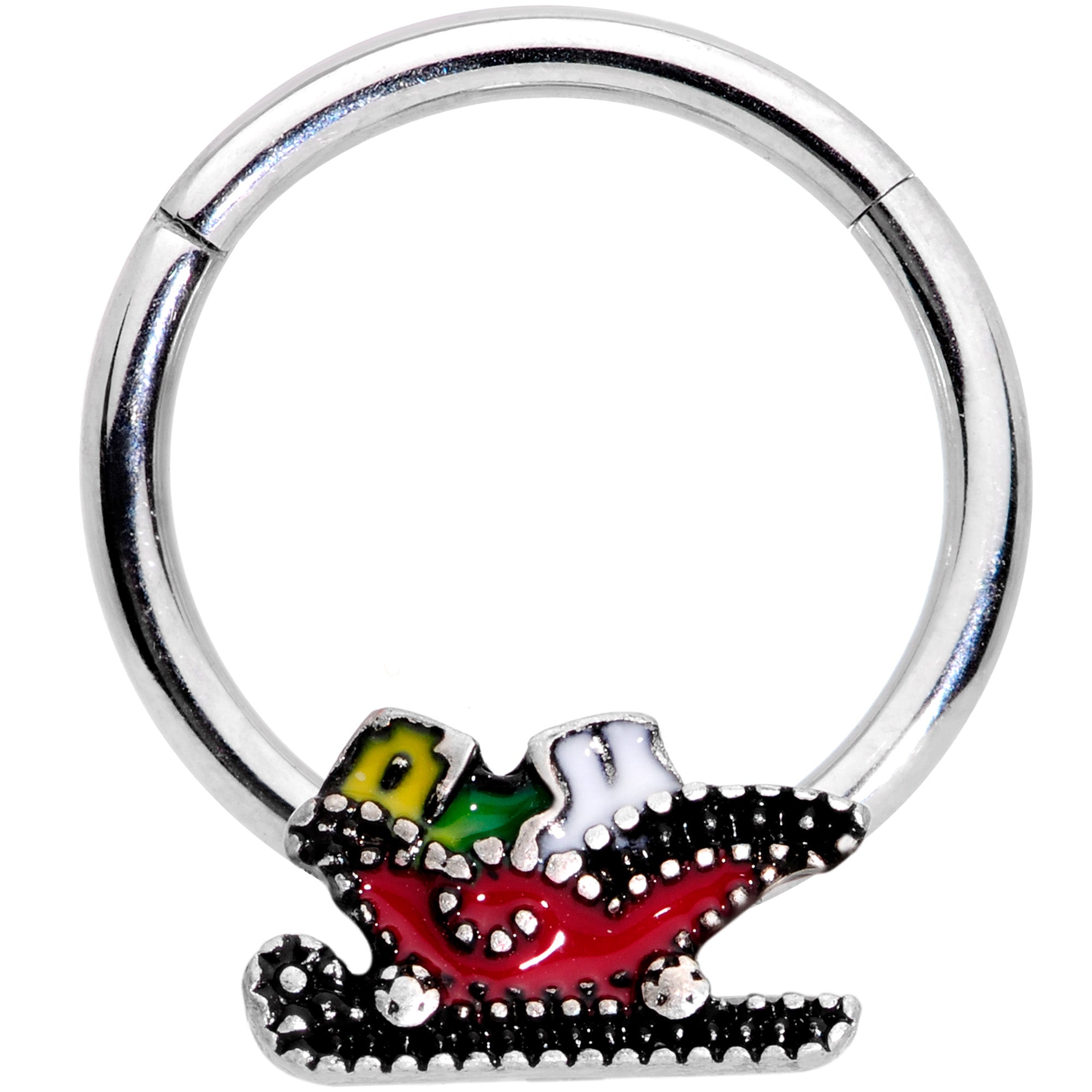 16 Gauge 3/8 Santa Sleigh Ride Hinged Segment Ring
