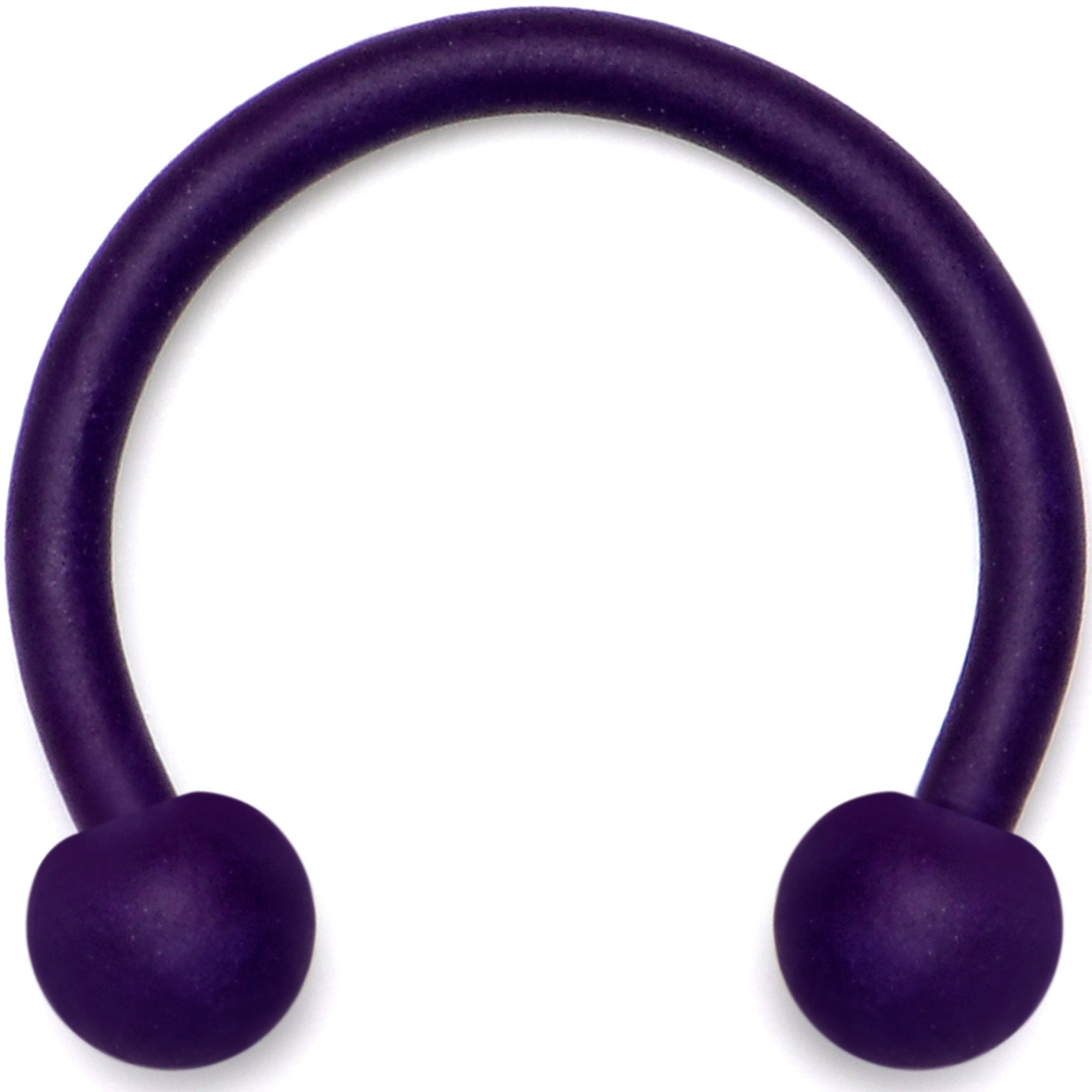 16G 3/8 Dark Purple Matte Horseshoe Circular Barbell