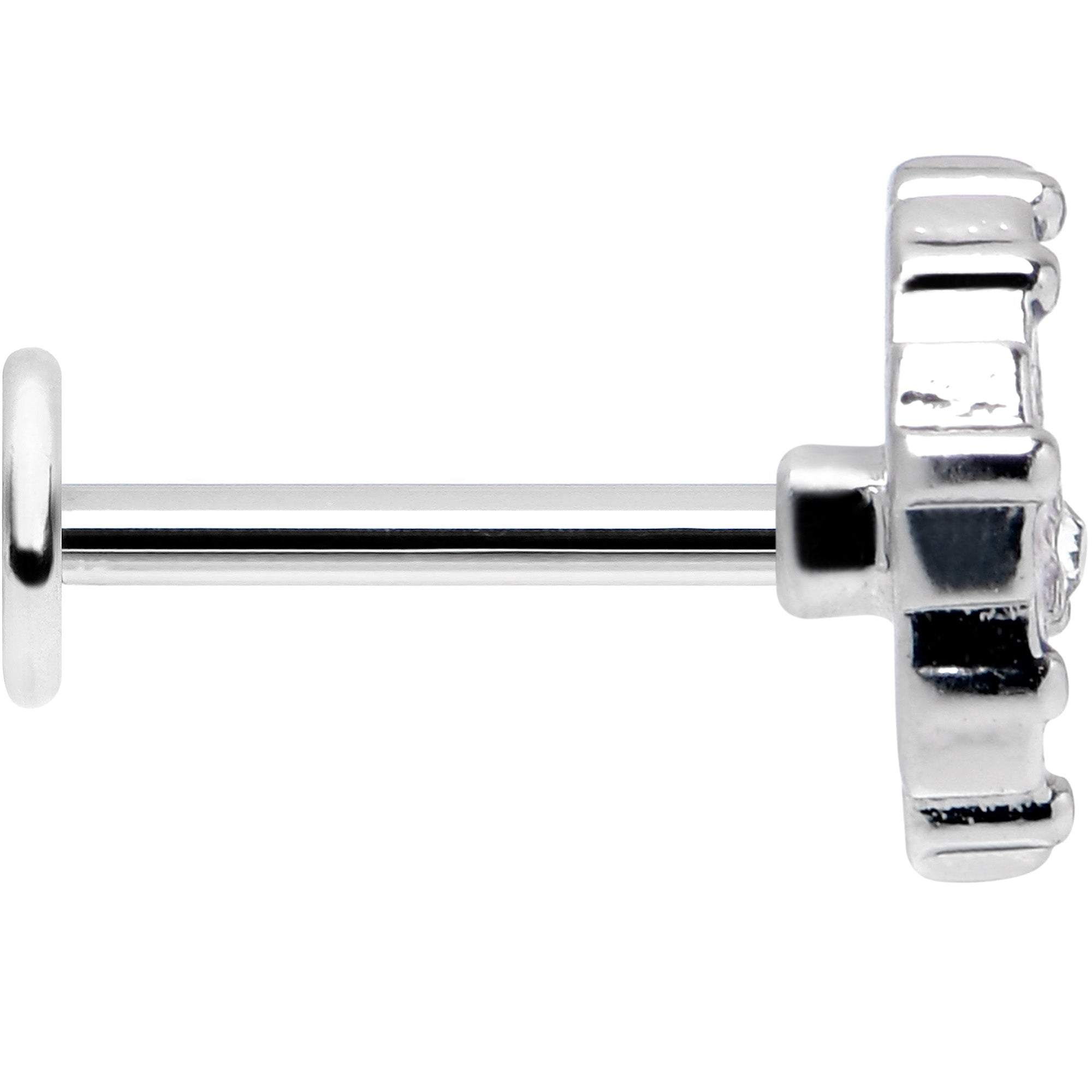 16G 5/16 Clear CZ Gem Mesmerizing Ocean Sea Shell Magic Labret Tragus