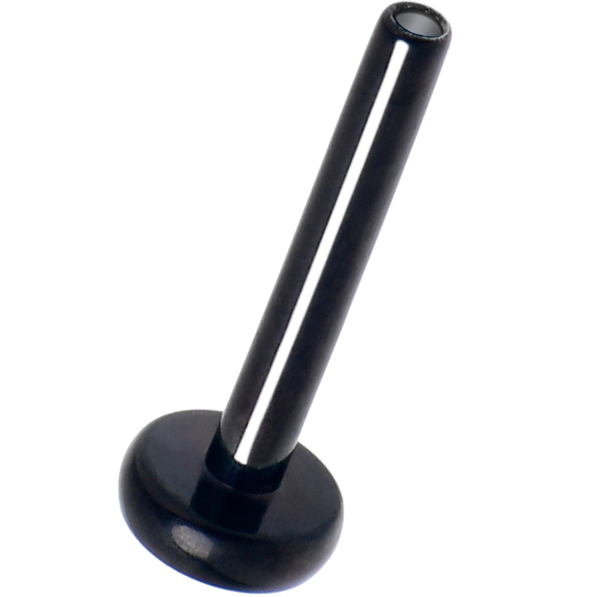 20G 1/4 Black ASTM F-136 Implant Grade Titanium Threadless Post Only Labret