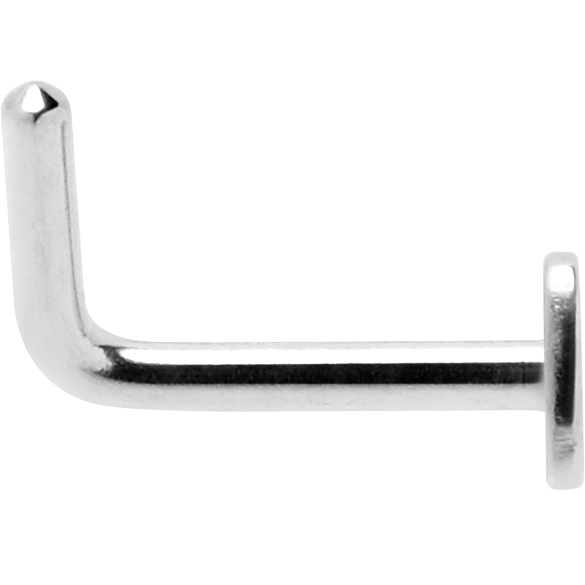 18G 1/4 ASTM F-136 Implant Grade Titanium Heart End L Shape Nose Ring