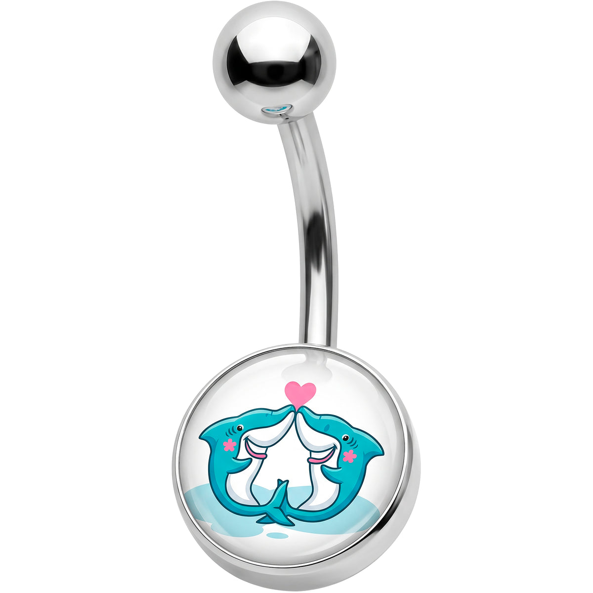 Loving Blue Whales Belly Ring