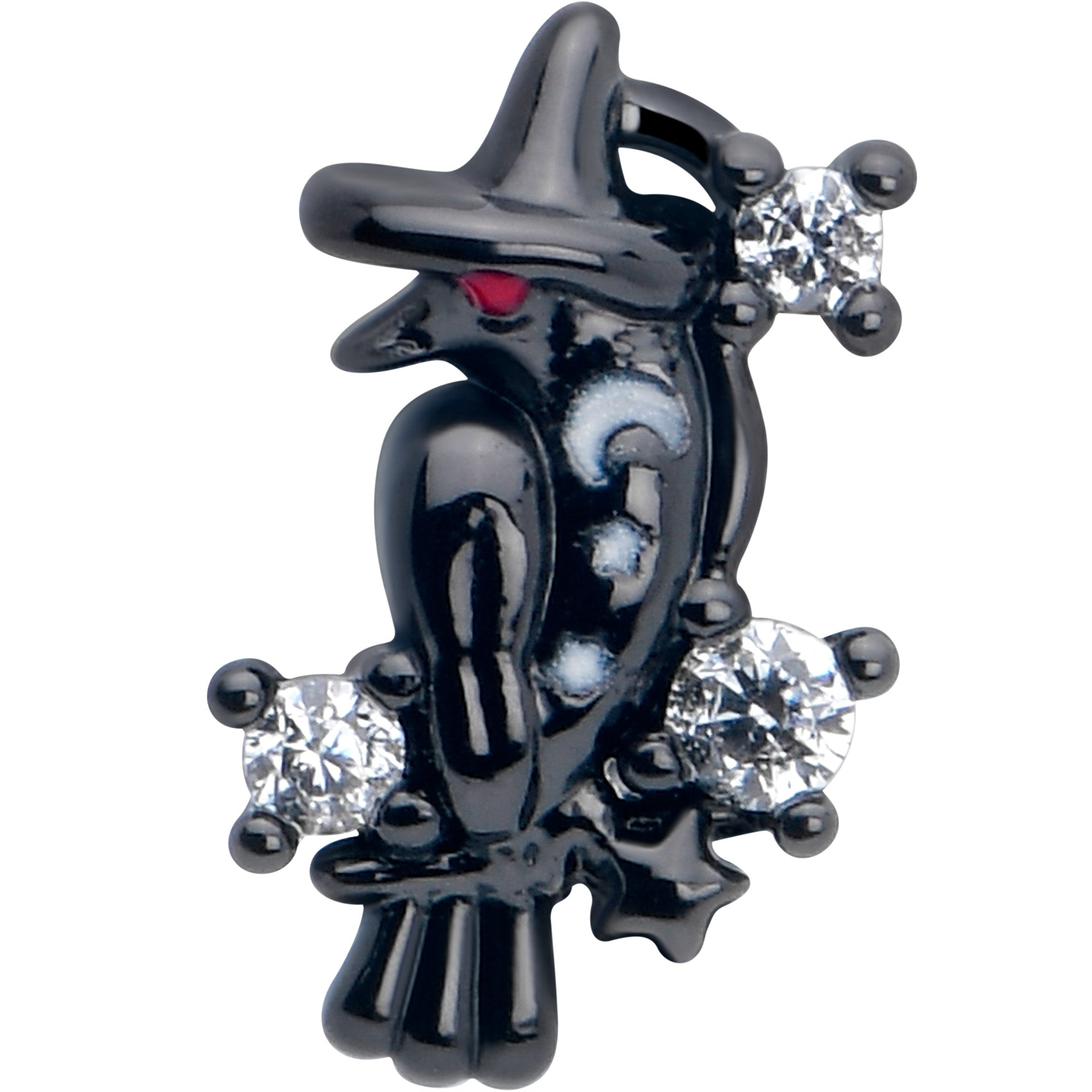 Stylish 20 gauge nose ring adorned with a 7mm clear gem