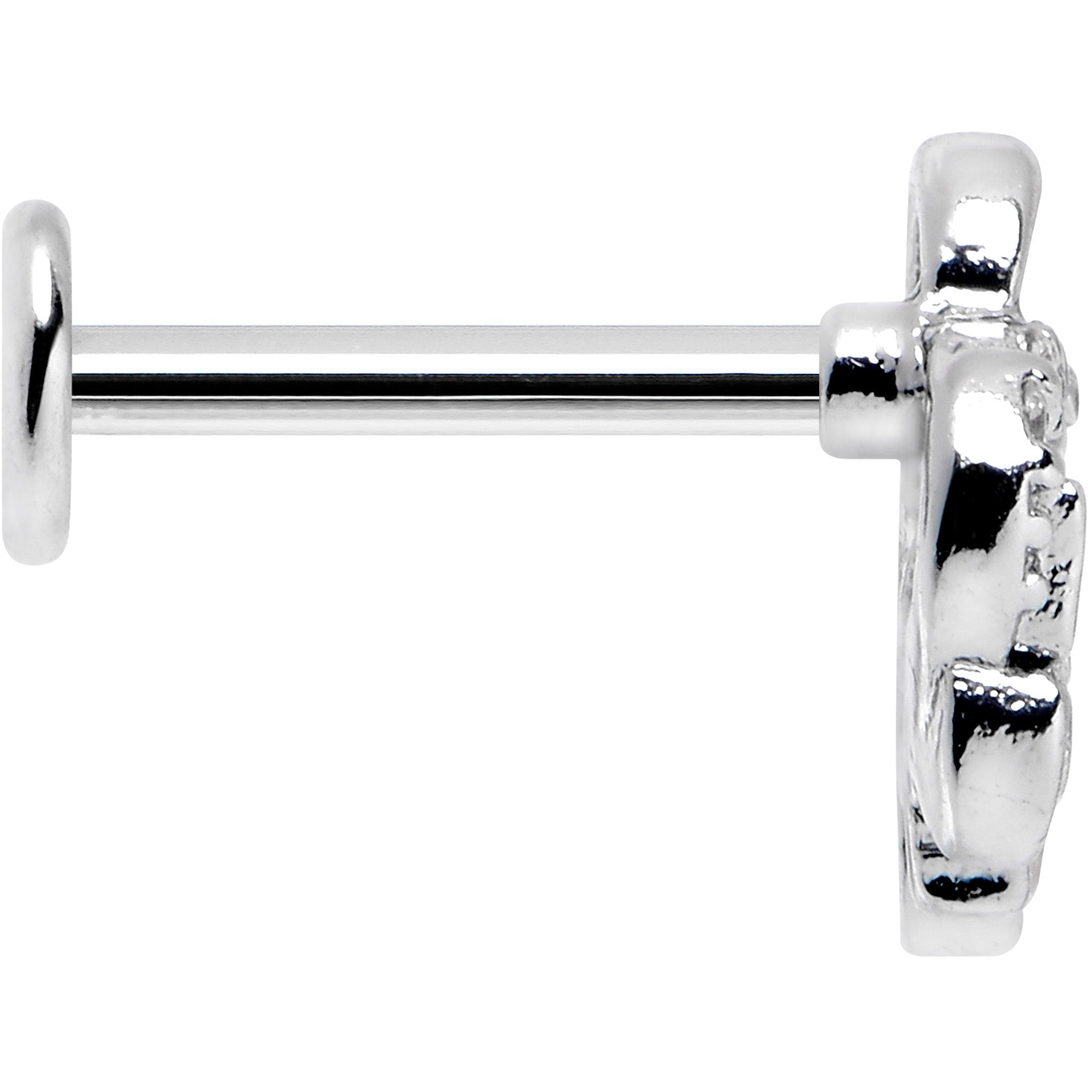 16G 5/16 Clear CZ Gem Butterfly Rose Blue Internally Threaded Labret