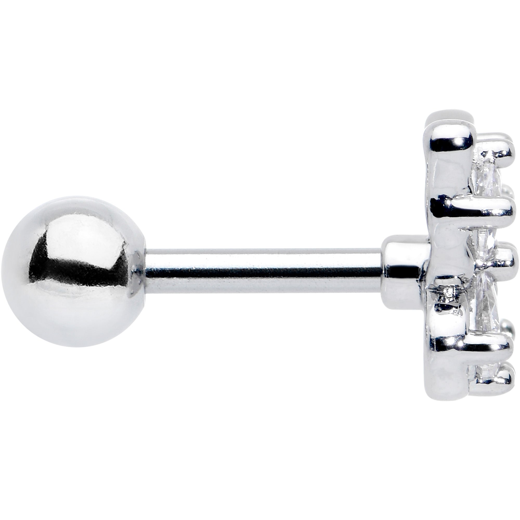 16G 1/4 Clear Gem Baroque Beauty Butterfly Cartilage Tragus Earring