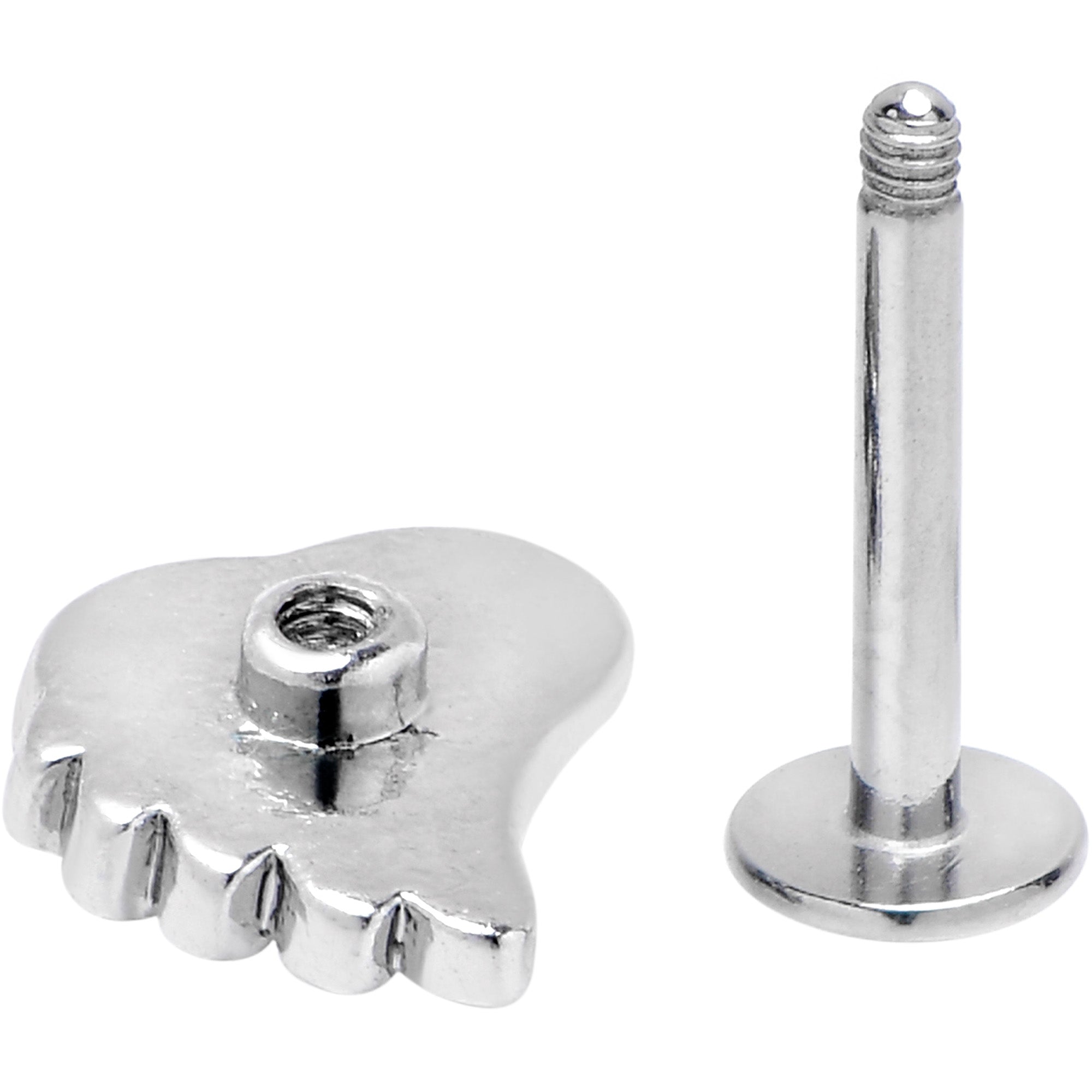 16G 5/16 Clear Gem Heavenly Heart Angel Wing Black Labret Tragus