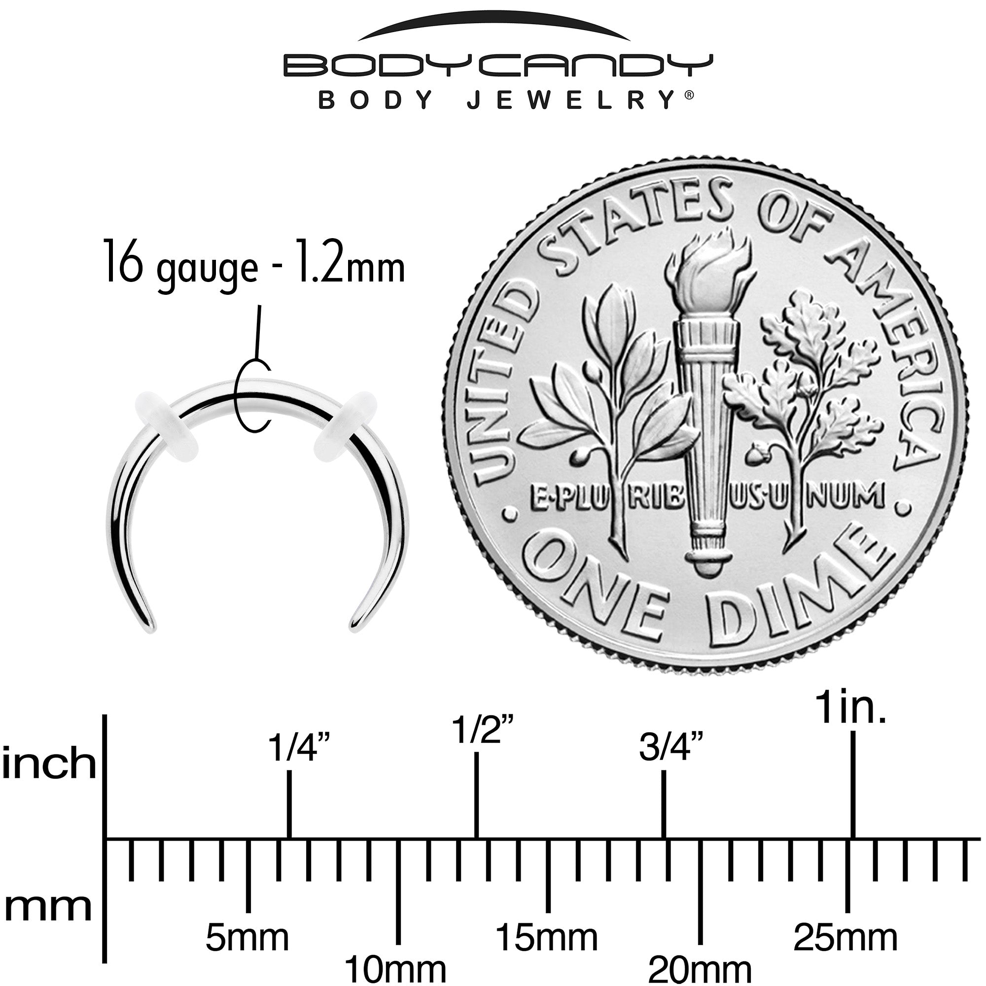 16G 5/16 Pincher Crescent Taper