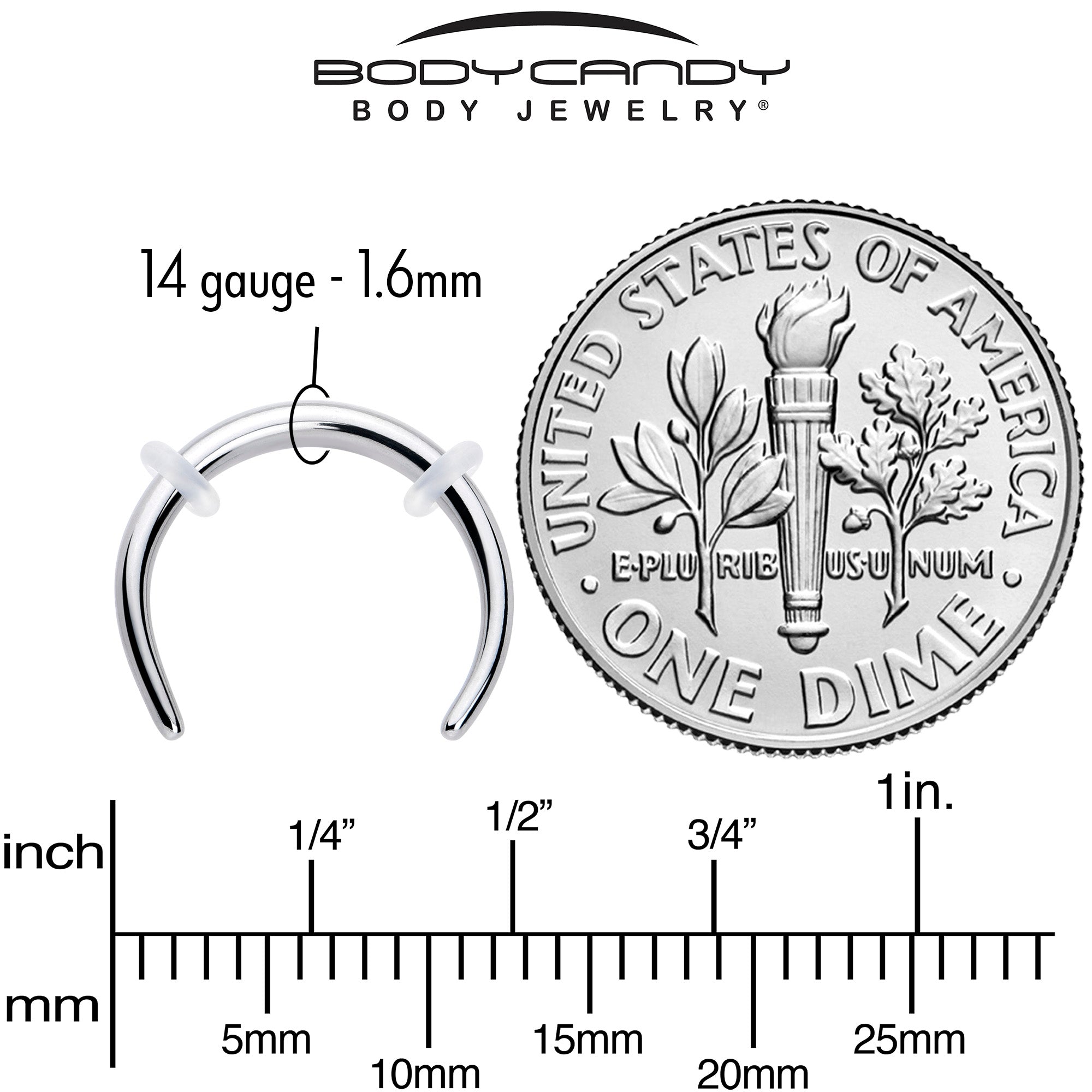 14G 3/8 Pincher Crescent Taper