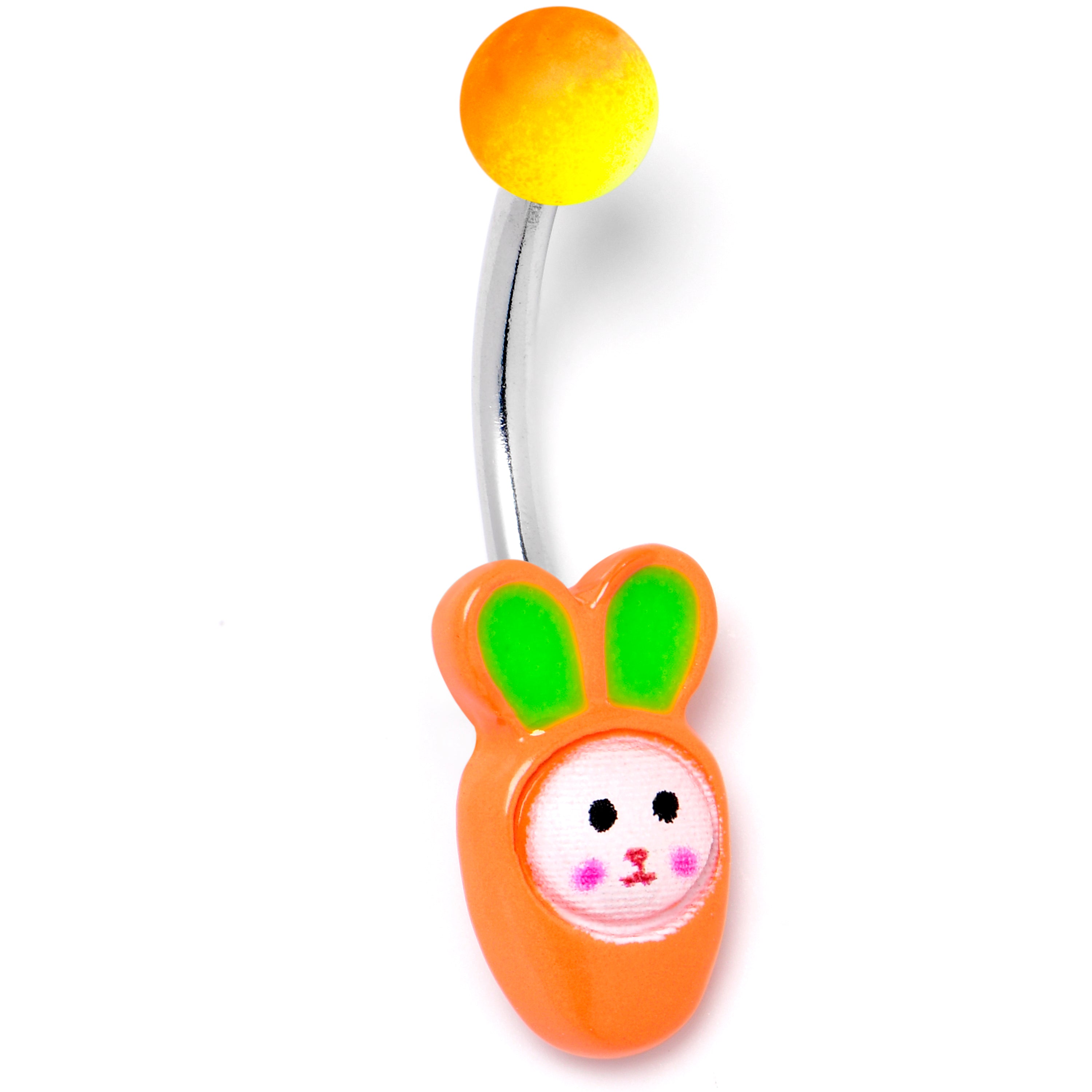 Surprise Carrot Easter Bunny Belly Ring