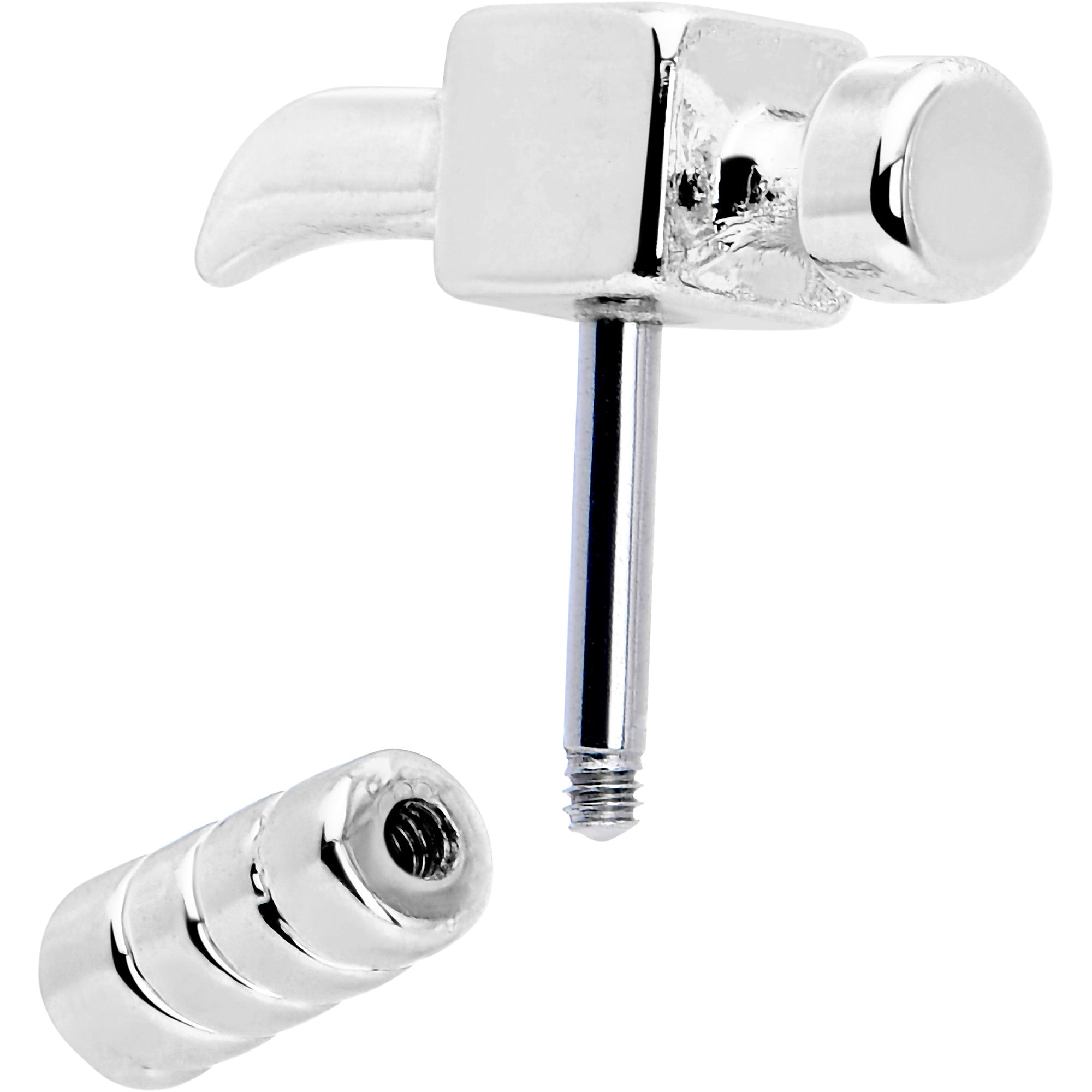 16G 1/4 Optical Illusion Hammer Cartilage Tragus Earring