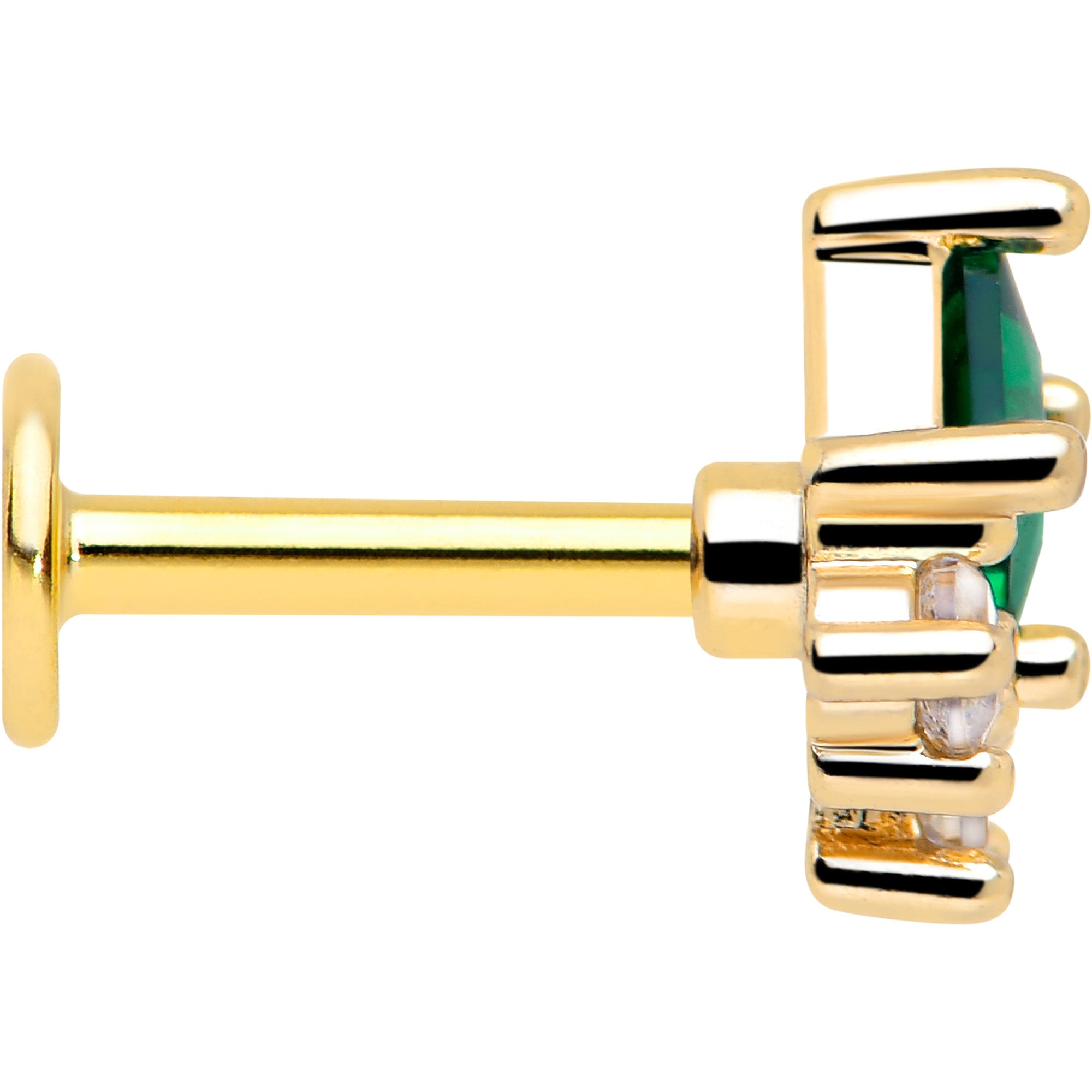 Rhombus Riot Gold Tone Flatback Stud 16 Gauge