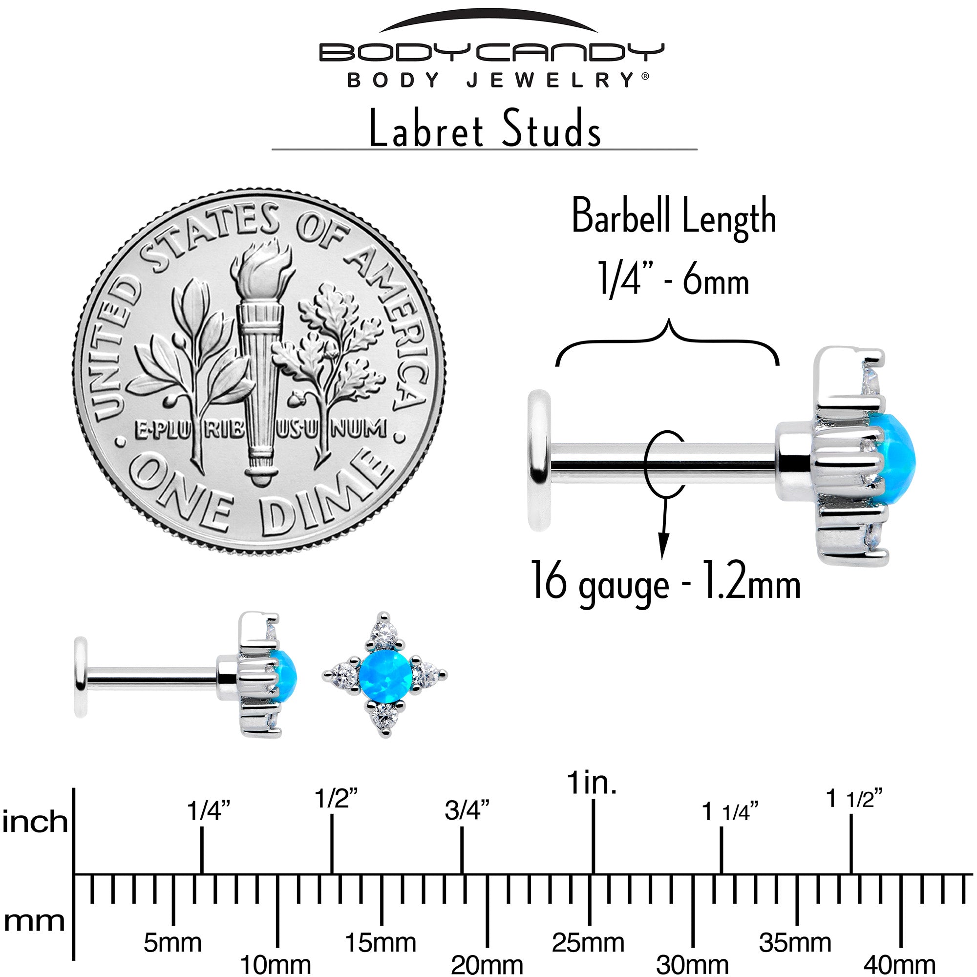 Rhombus Star 16 Gauge Opal Flatback