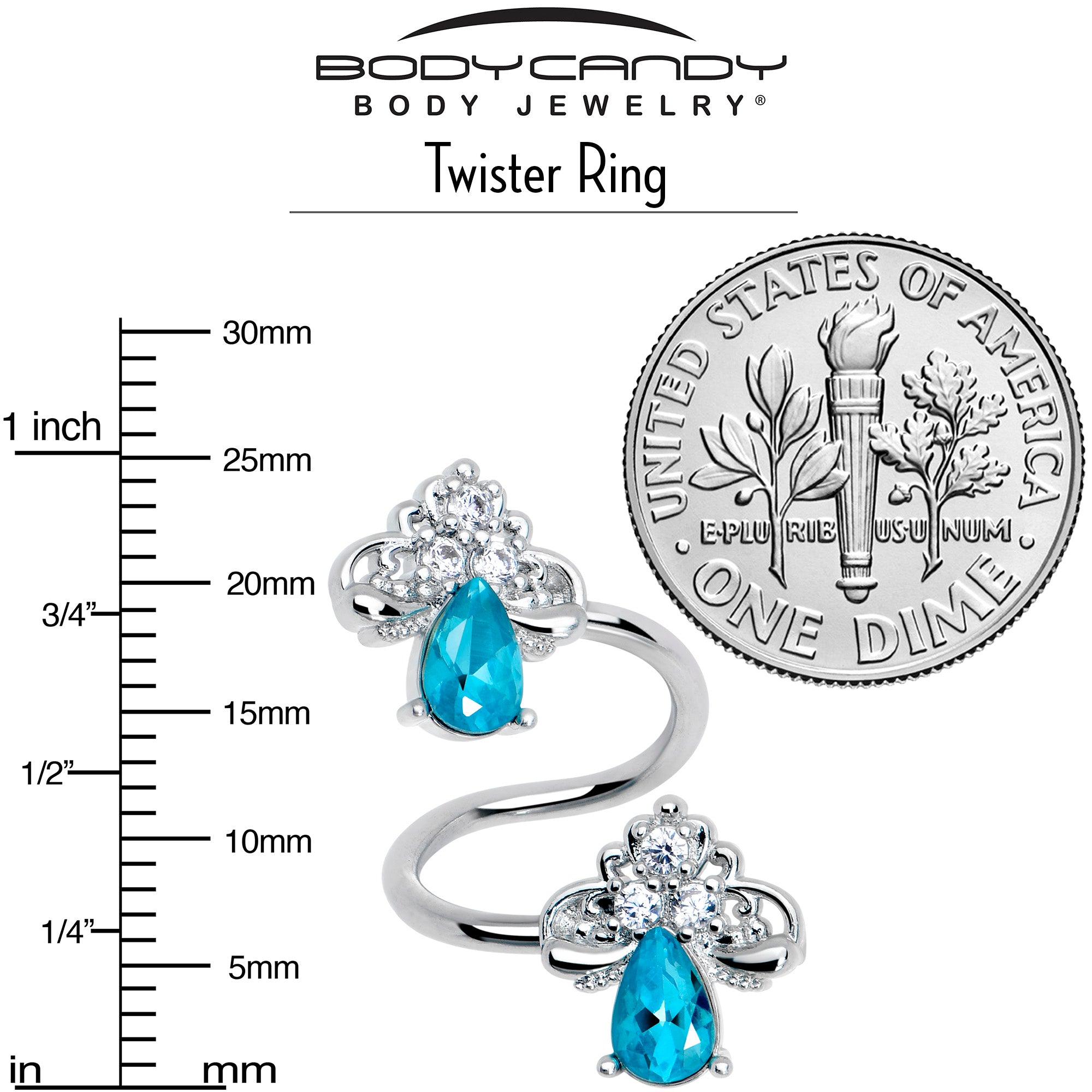 Clear Gem Belly Button Jewelry