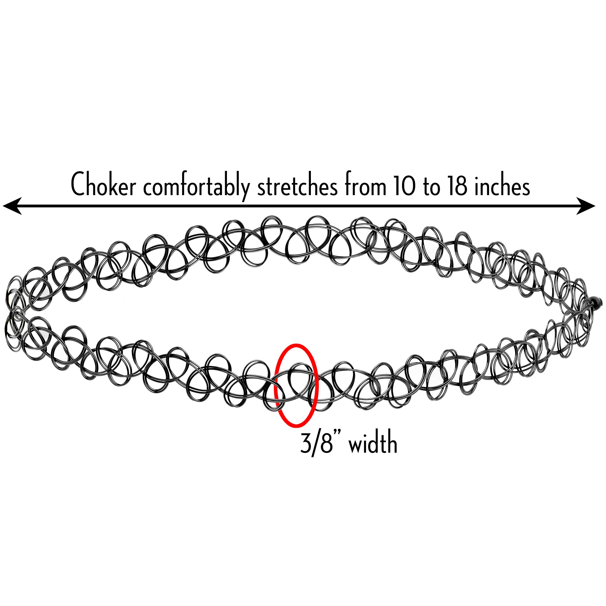 90s inspired retro choker necklace pack