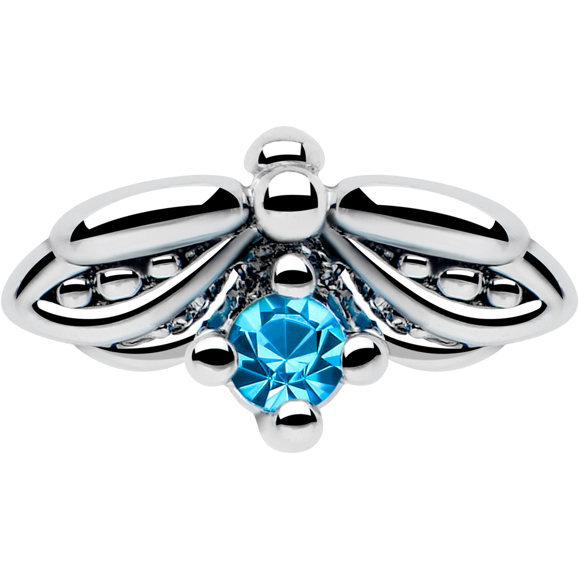 Cute blue gem insect nose piercing jewelry