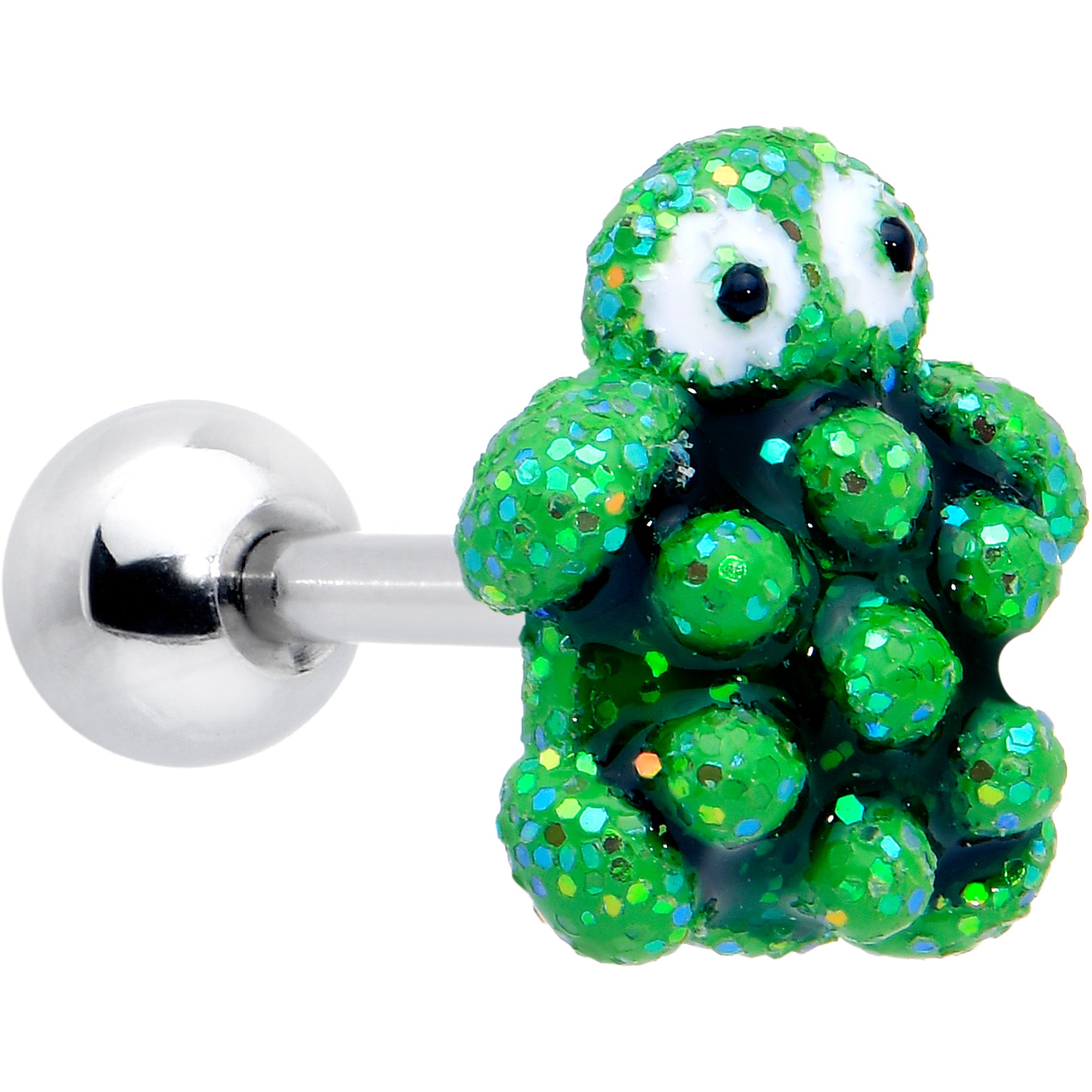 16 Gauge 1/4 Texture Turtle Cartilage Tragus Earring