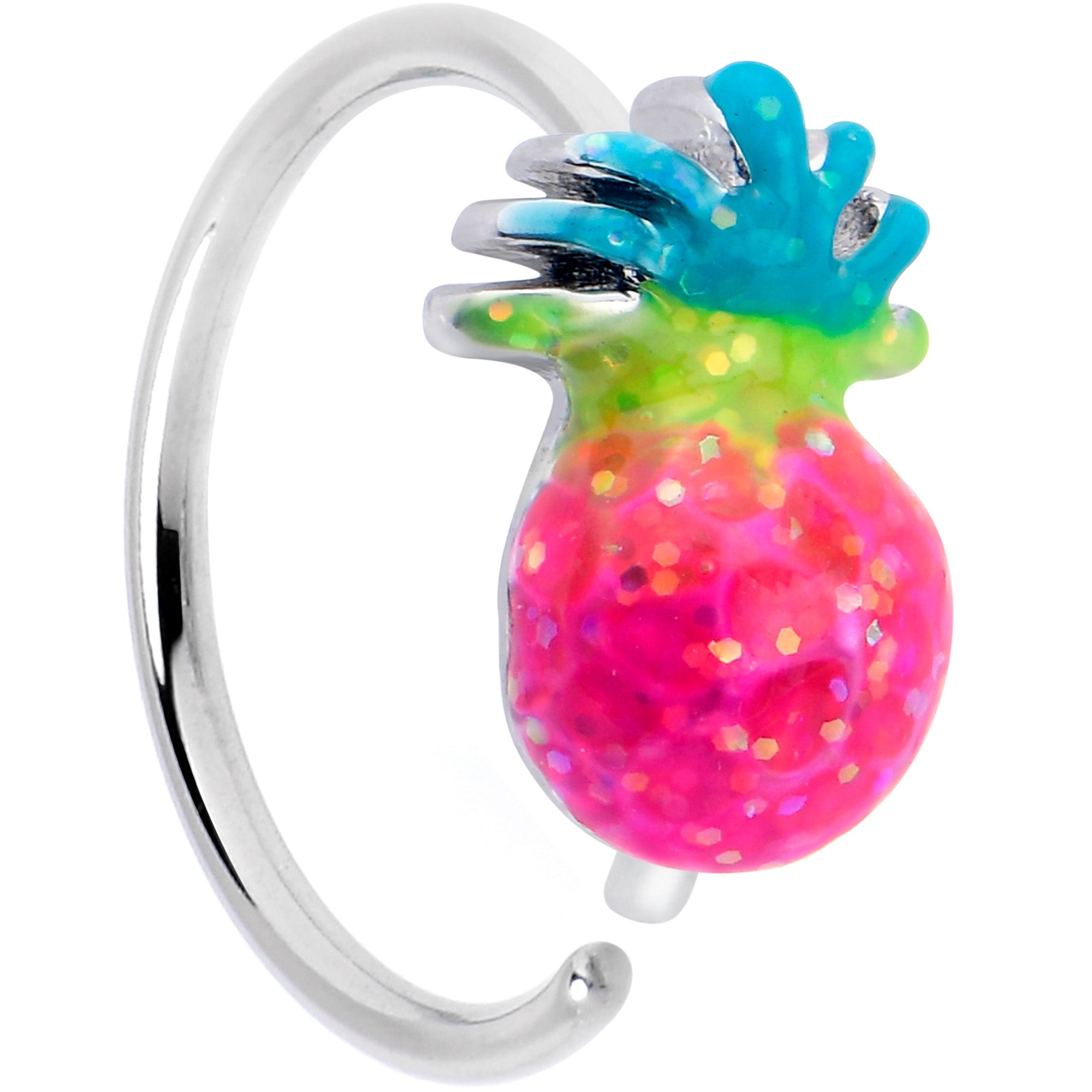 20G 5/16 Hot Tropical Pineapple Nose Hoop