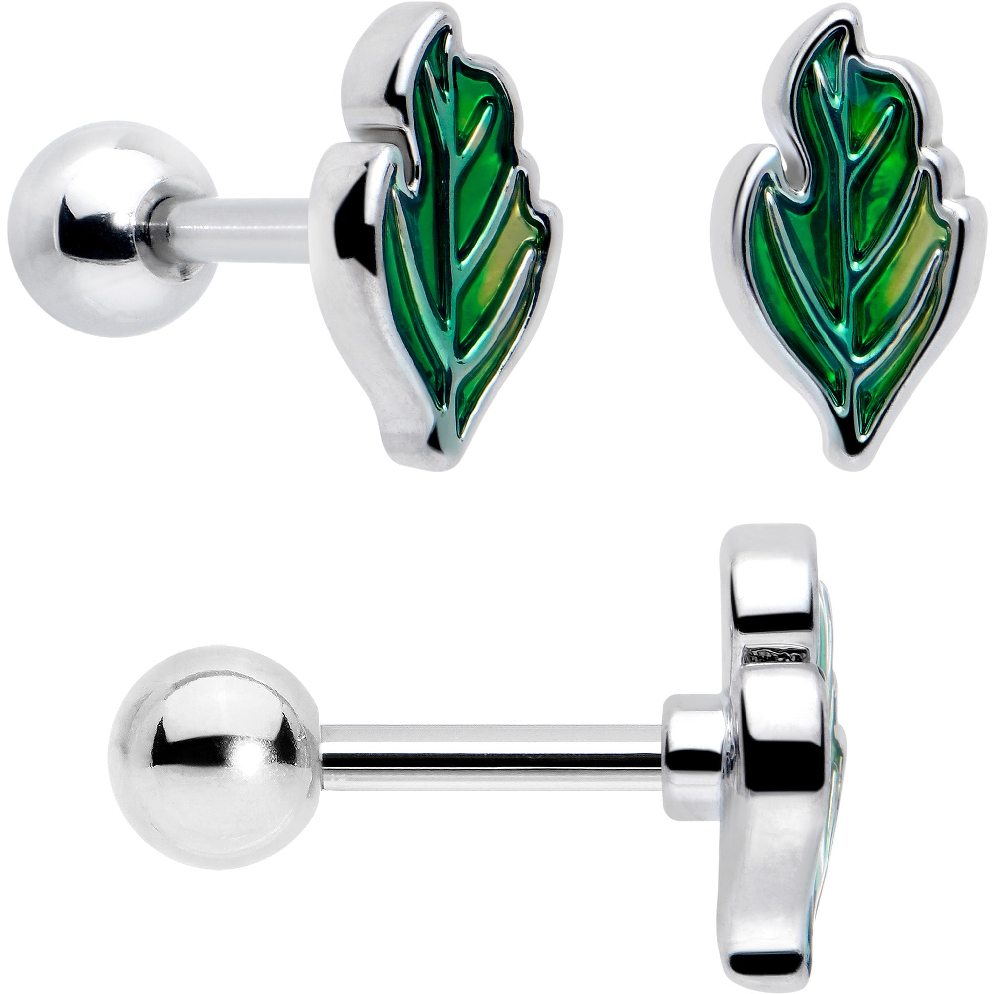 16 Gauge Hippie Flower Tragus Earring Set