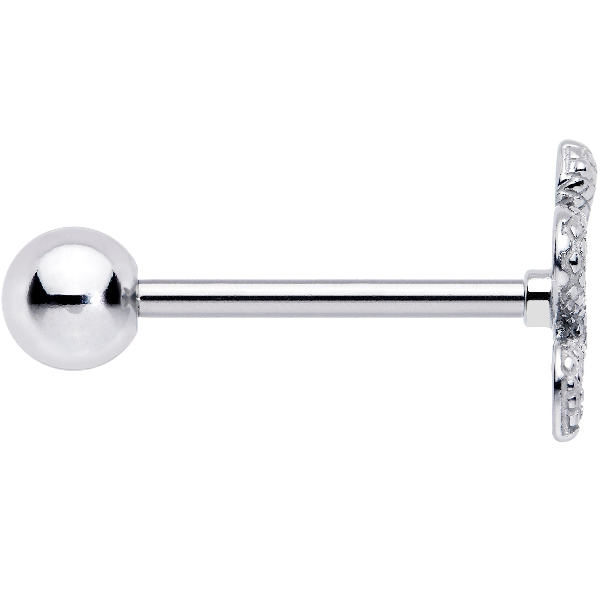 Snake Barbell Tongue Ring Coiled Design