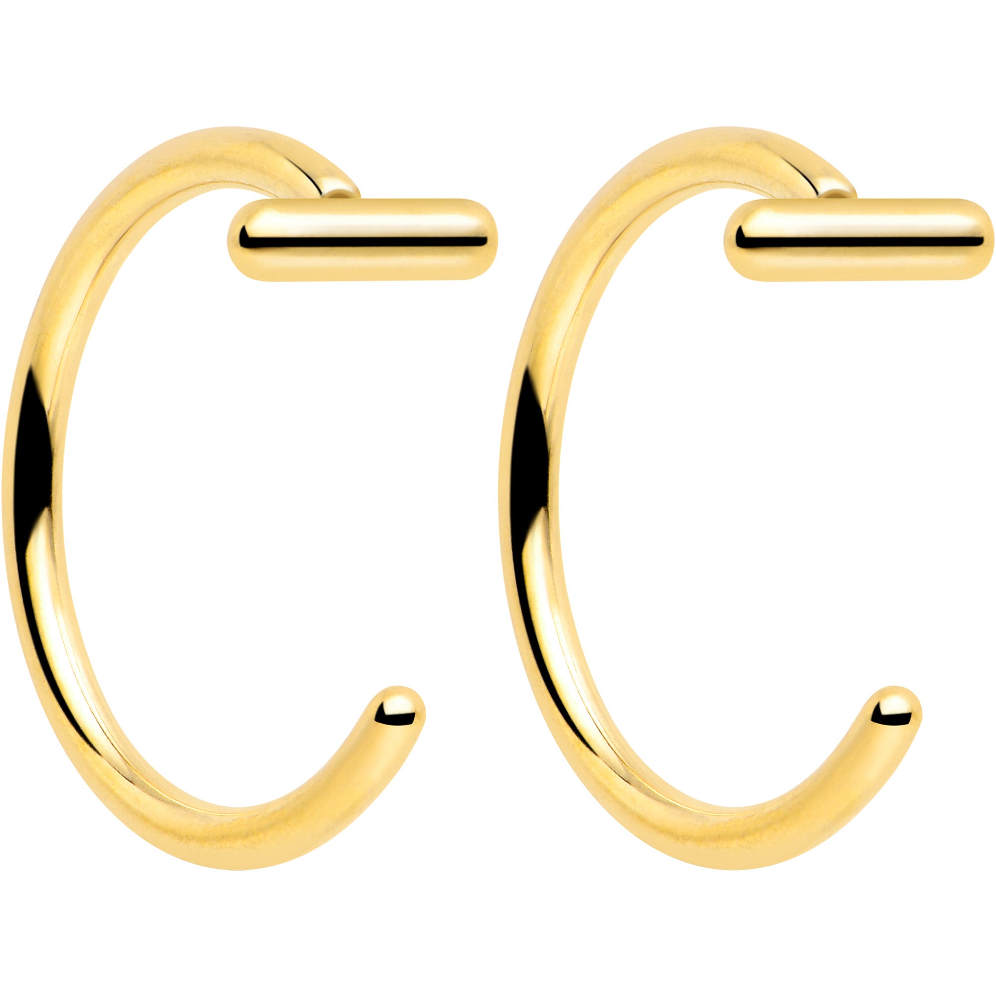 20G Bar Implant Grade Titanium Open Hoop Earrings