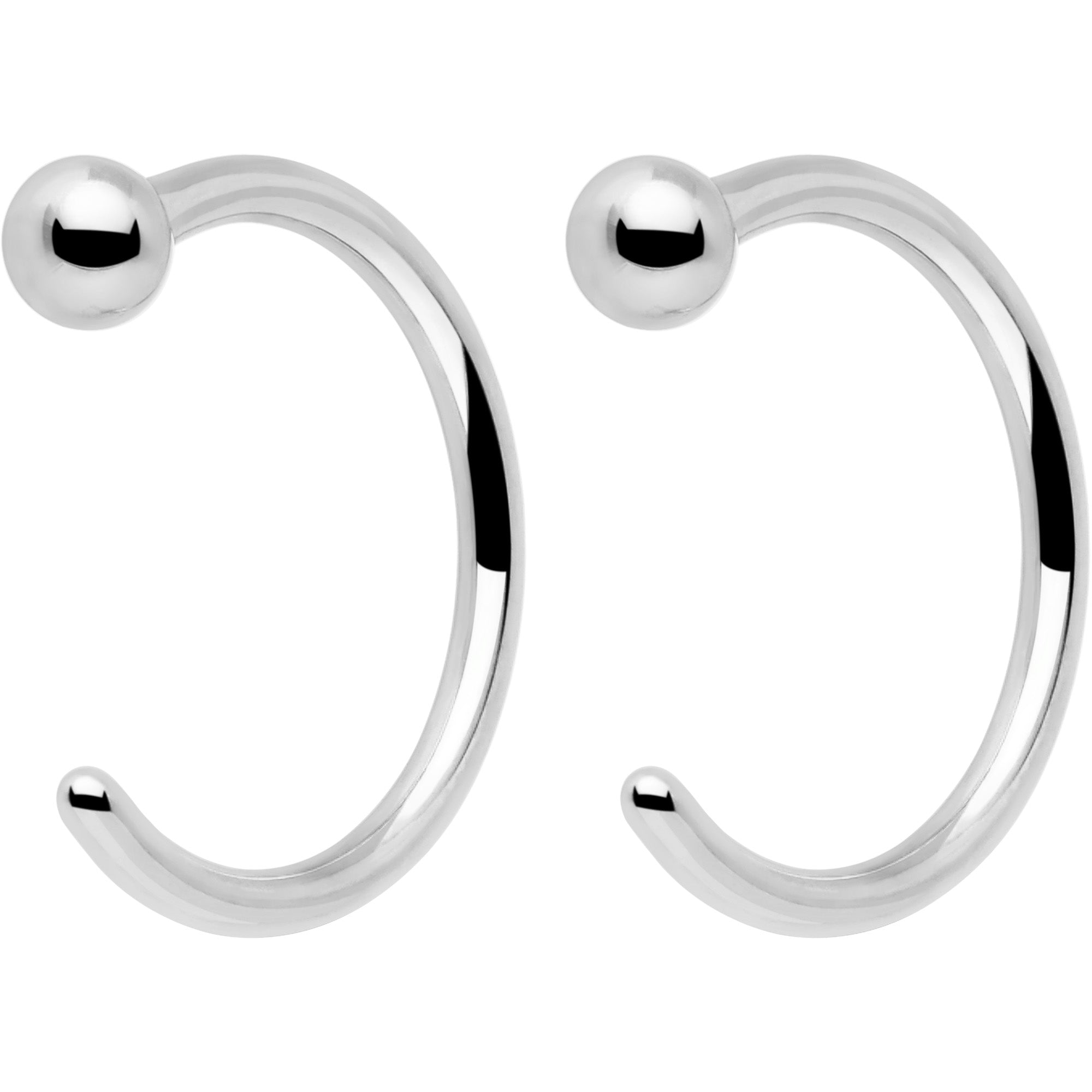 20 Gauge Implant Grade Titanium Open Hoop Earrings