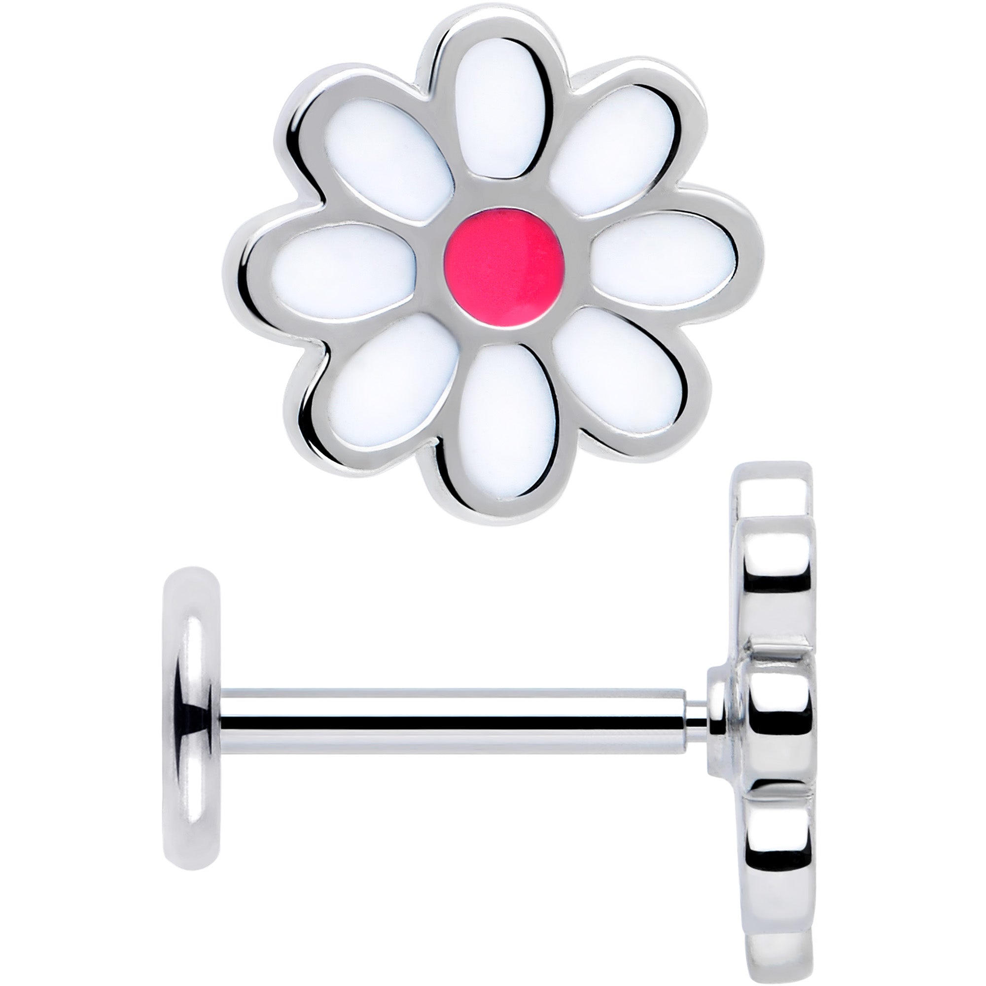 Flower Flat Back Stud Earrings Daisy Style