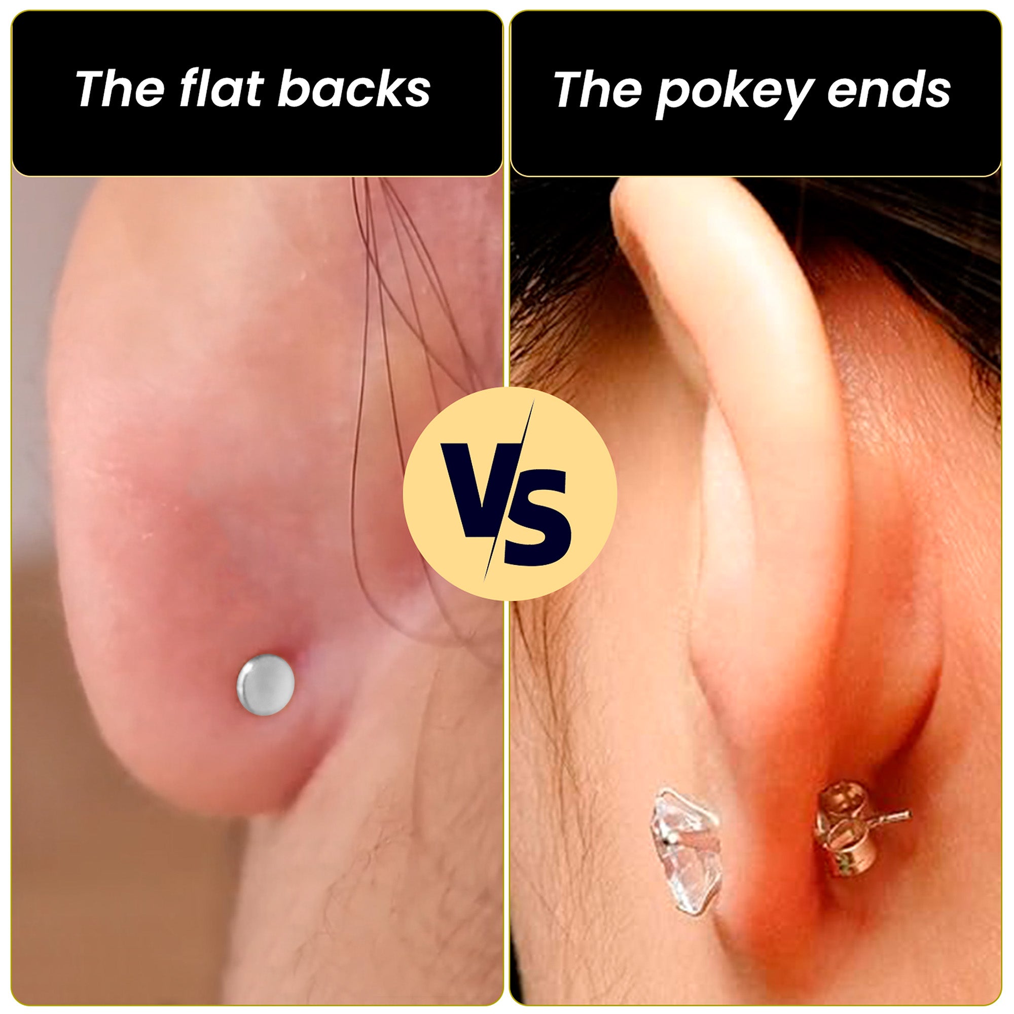 Pair of Floral Flat Back Stud Earrings