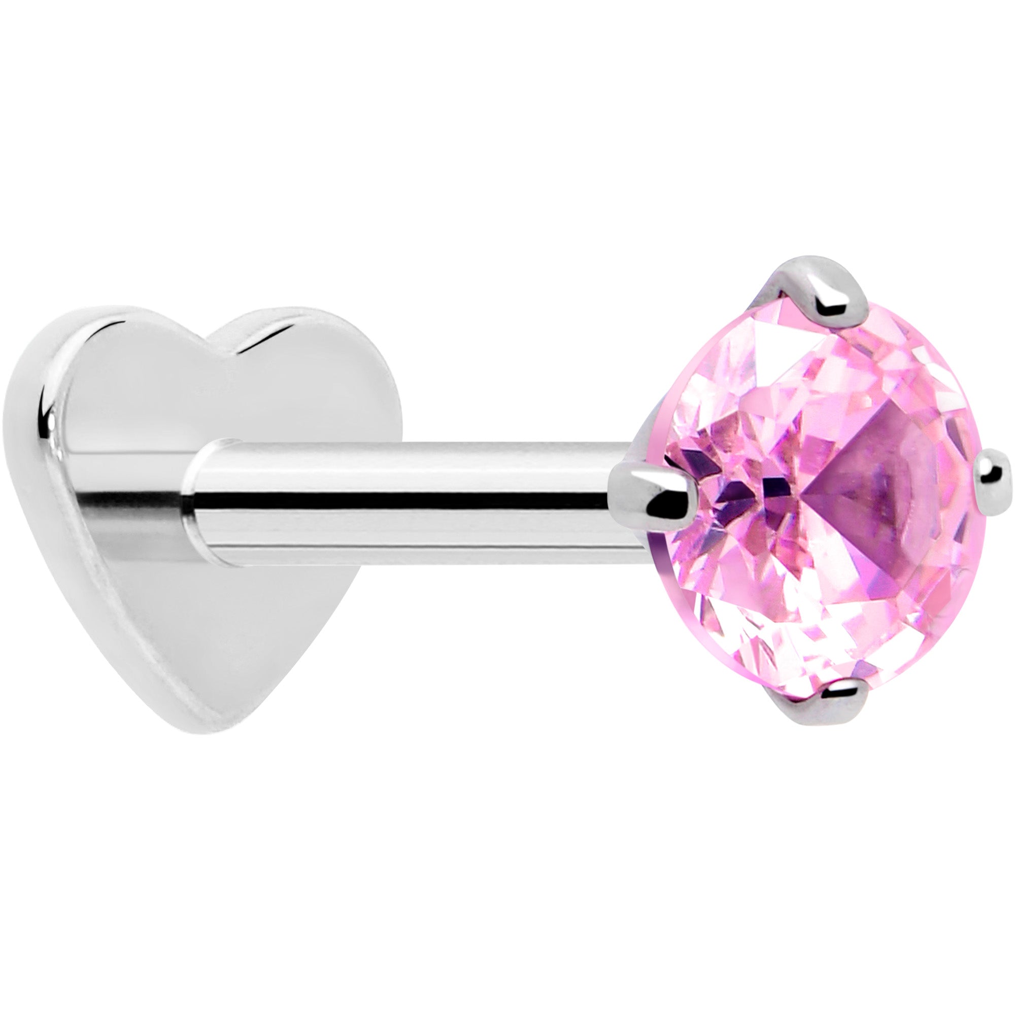 18G 5/16 CZ Implant Grade Titanium Reversible Threadless Flatback