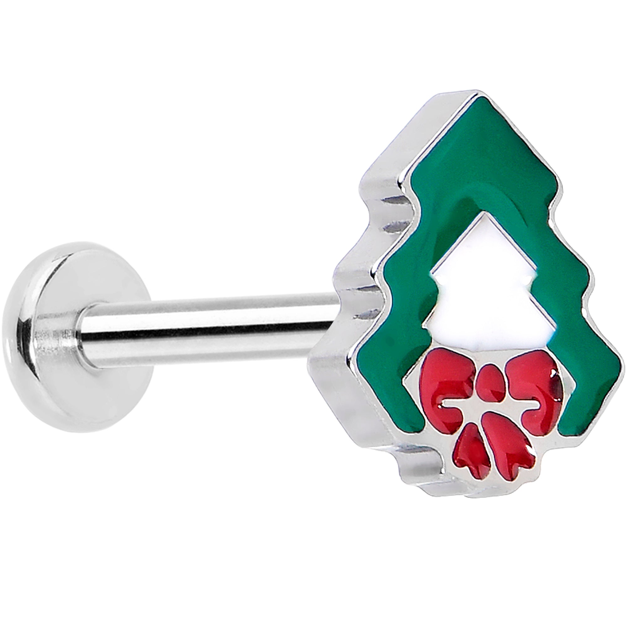 Christmas flat back earring Holiday Tree