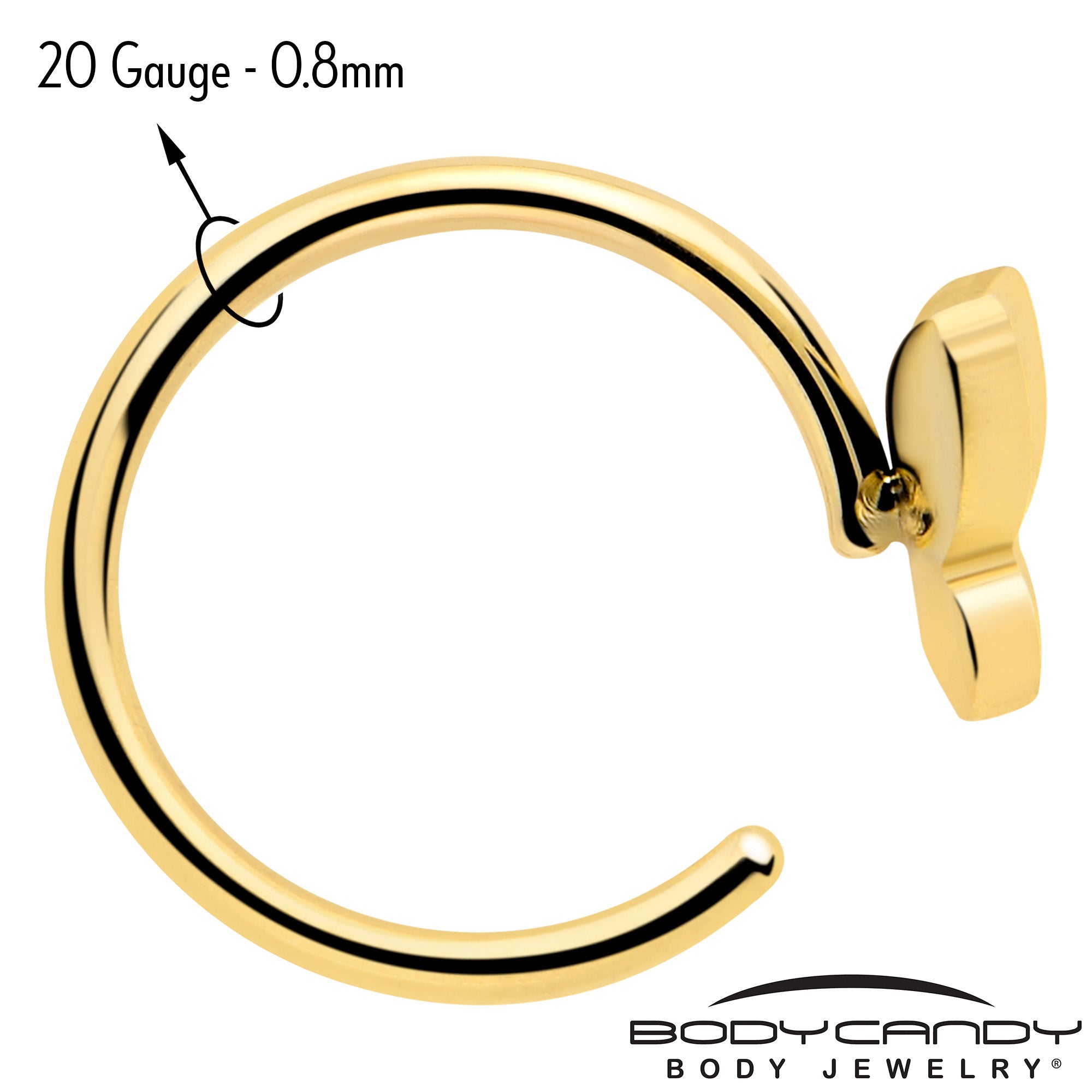 Hypoallergenic 20 gauge titanium butterfly earrings for sensitive ears