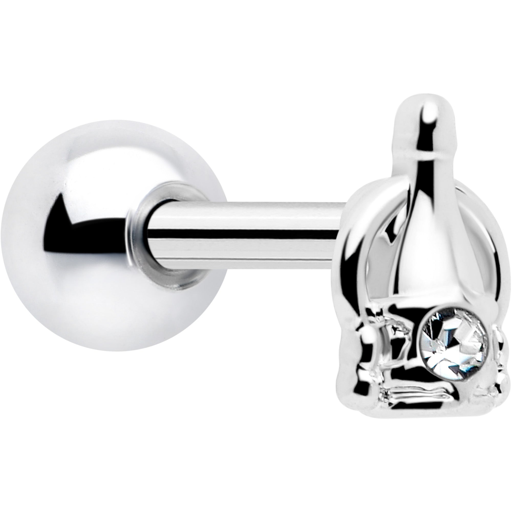 16 Gauge Clear Gem Champagne Dreams Cartilage Earring