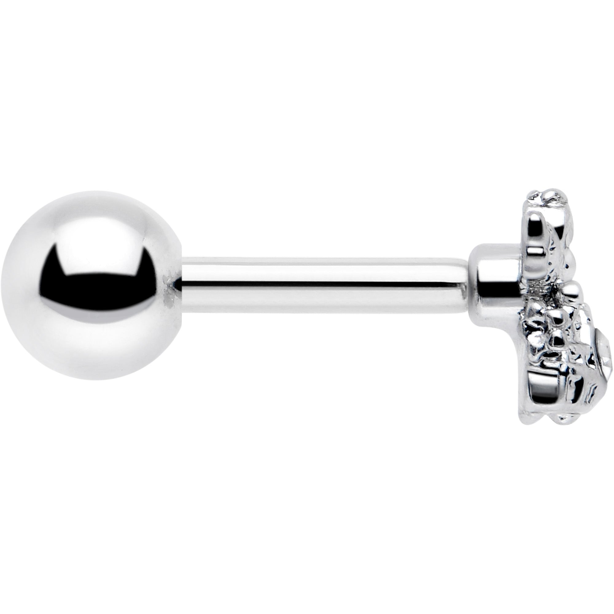 16G 1/4 Clear CZ Gem Fabulous Angel Cartilage Tragus Earring