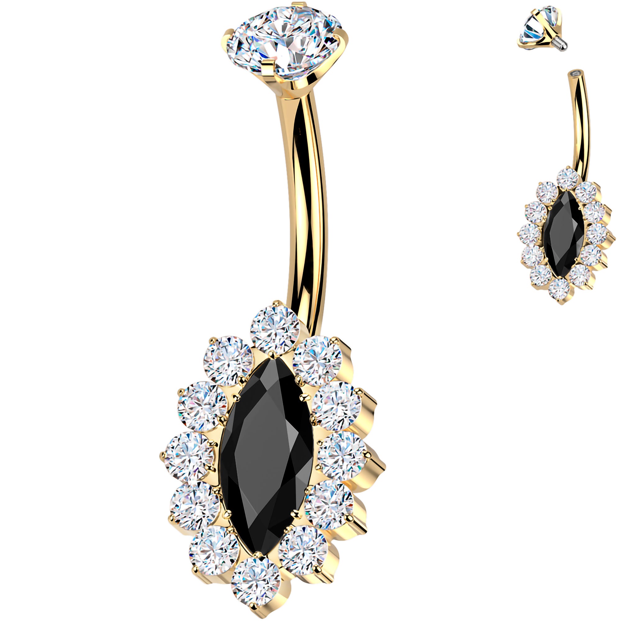 20 Gauge Implant Grade Titanium Open Hoop Earrings Gold