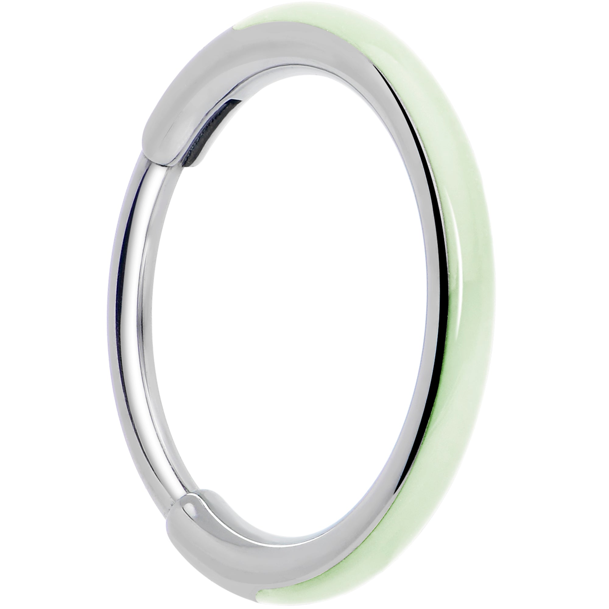 20G Implant Grade Titanium Glow in the Dark Hinged Segment Nose Hoop