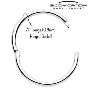 Hypoallergenic 20g titanium hinged nose ring