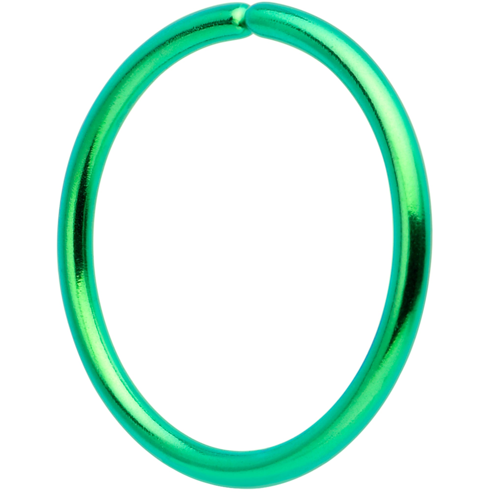 18 gauge green titanium annealed seamless hoop ring