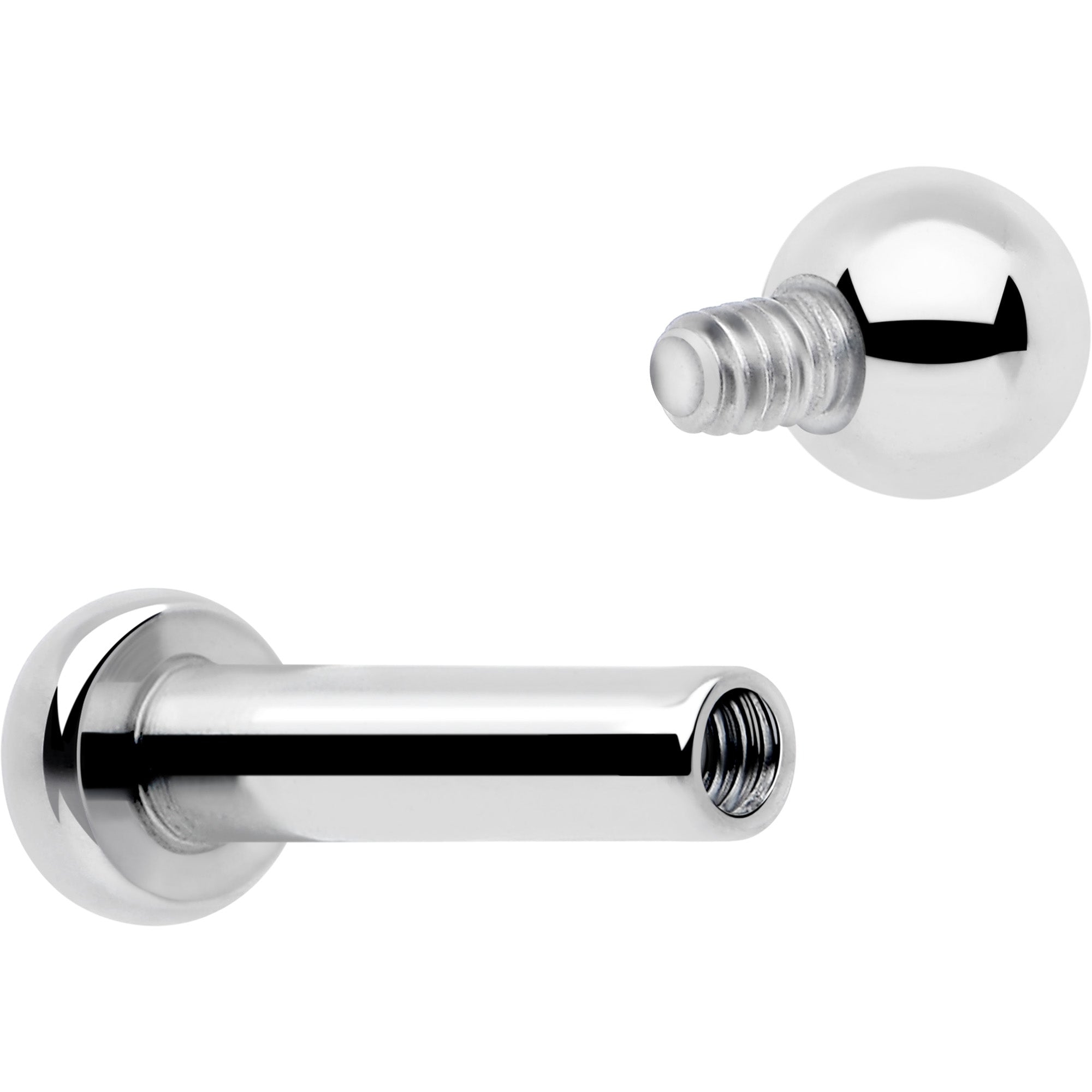 hypoallergenic titanium labret stud for lip piercing