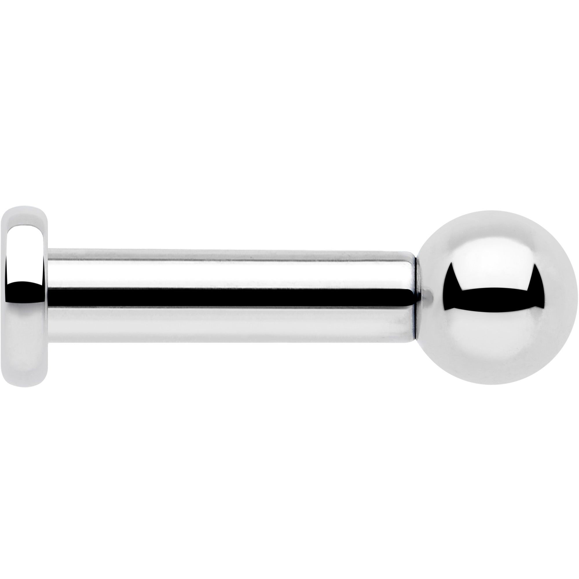 internally threaded titanium labret with ball end