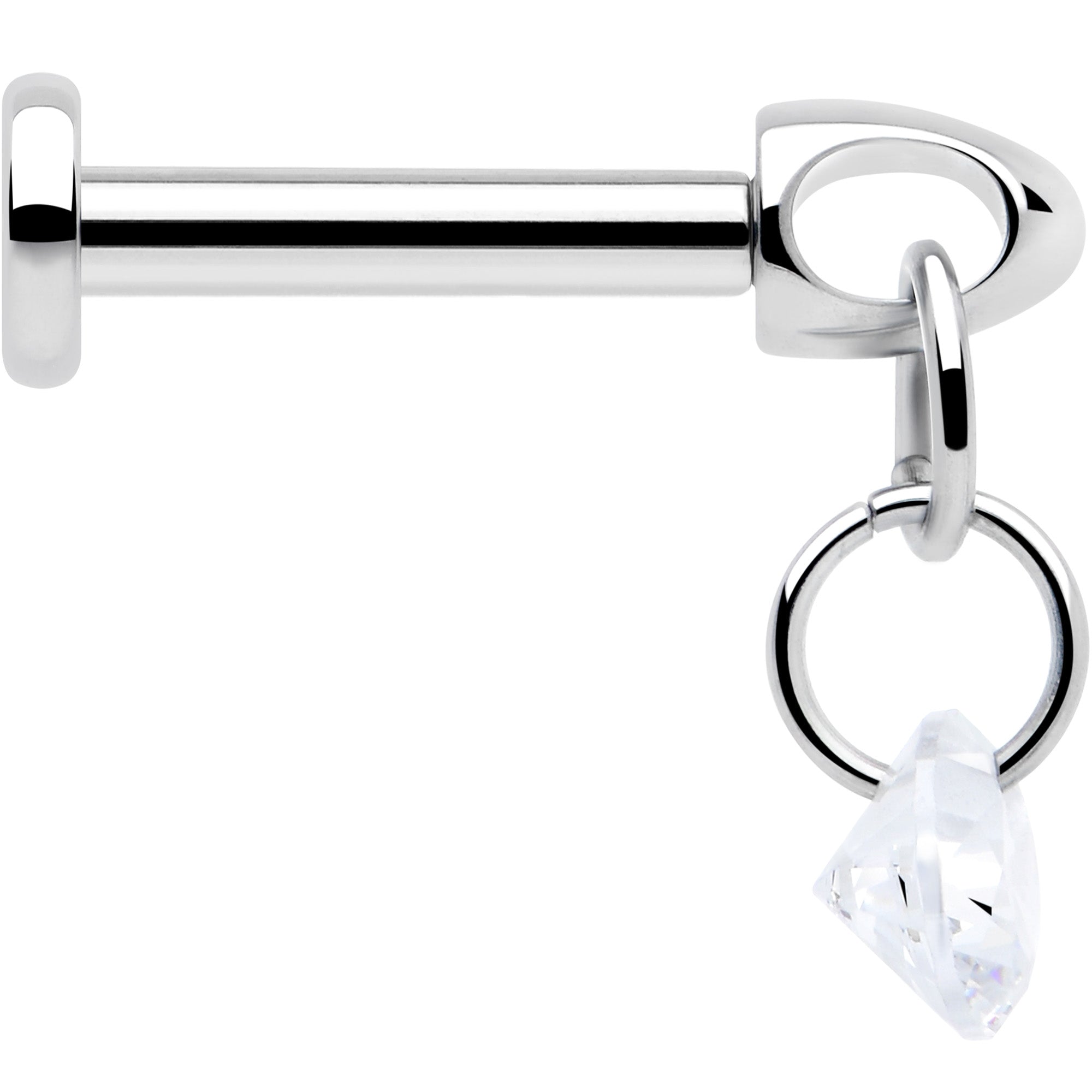 implant grade titanium clear cz lip piercing