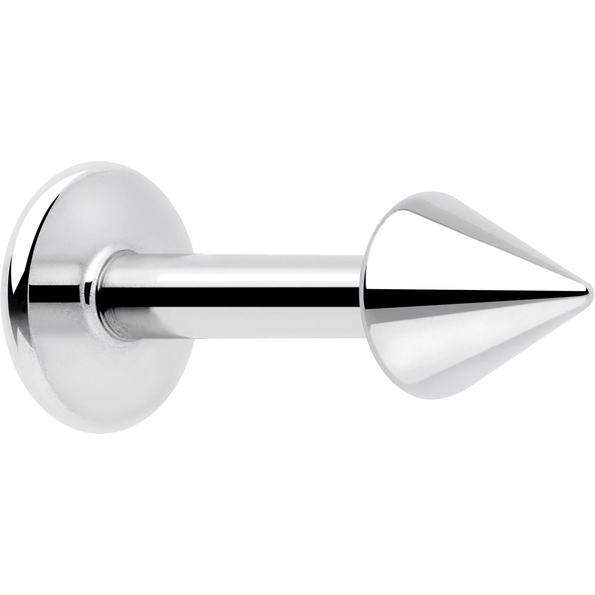 16 gauge titanium labret stud with 3mm cone end