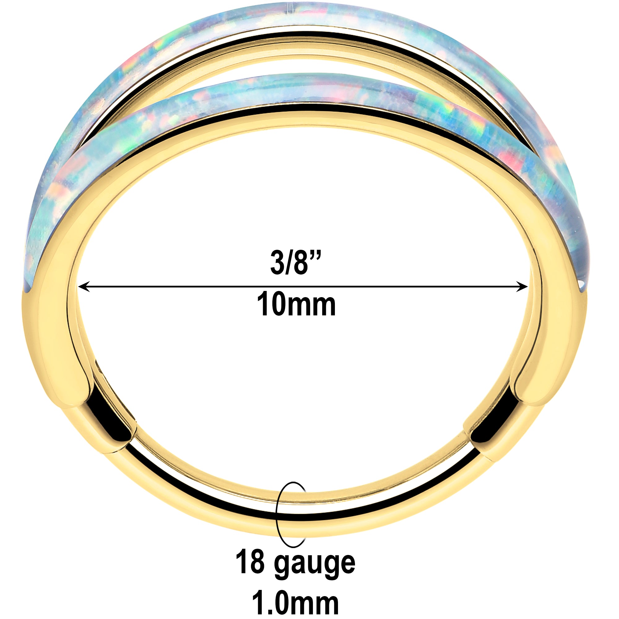 Hypoallergenic implant grade titanium gold tone nose ring