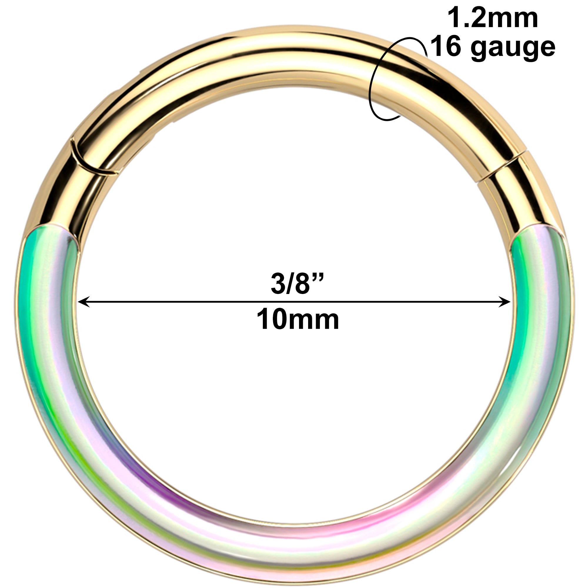 gold tone titanium cartilage hoop photochromic