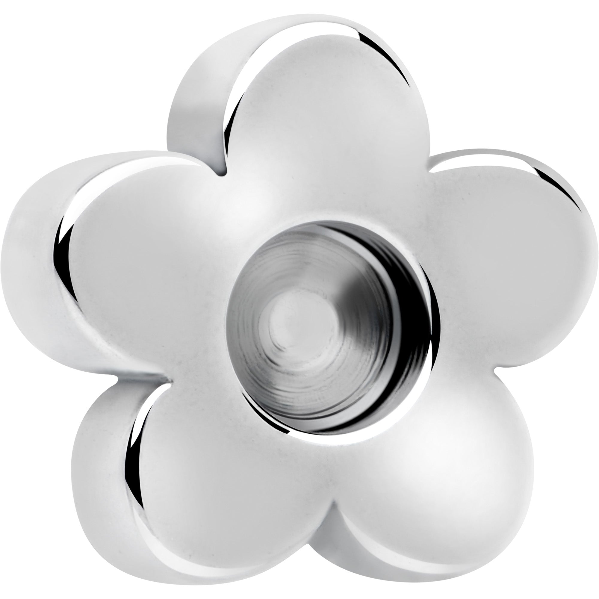 flower design tongue piercing barbell