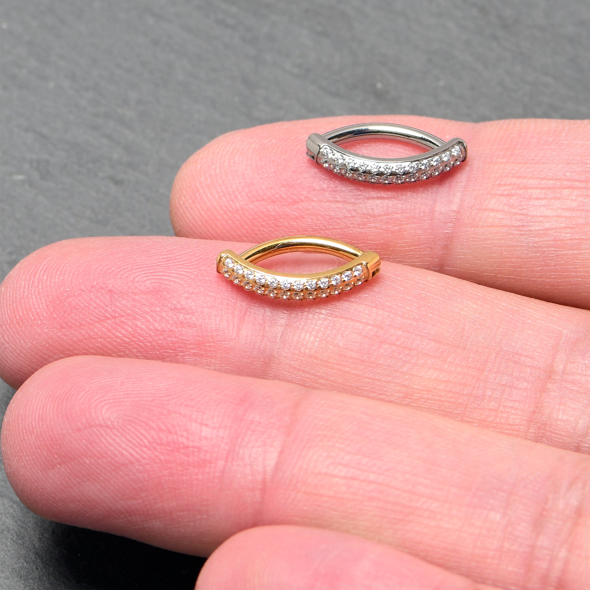 implant grade titanium hinged navel ring