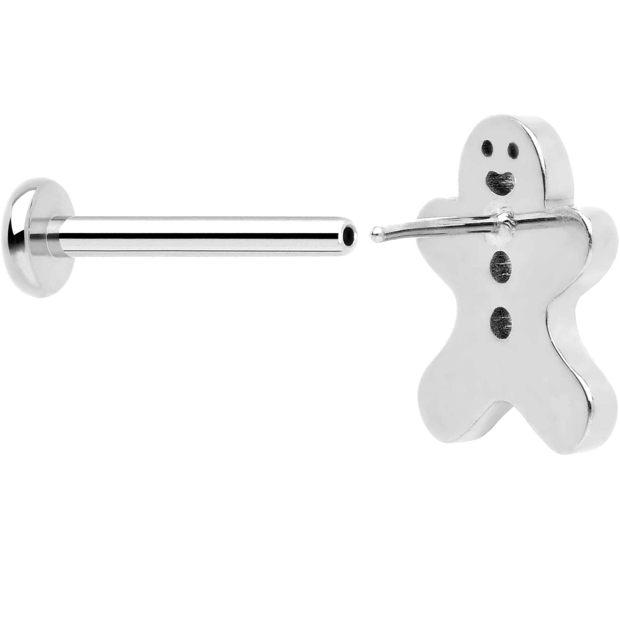 festive gingerbread man holiday earring