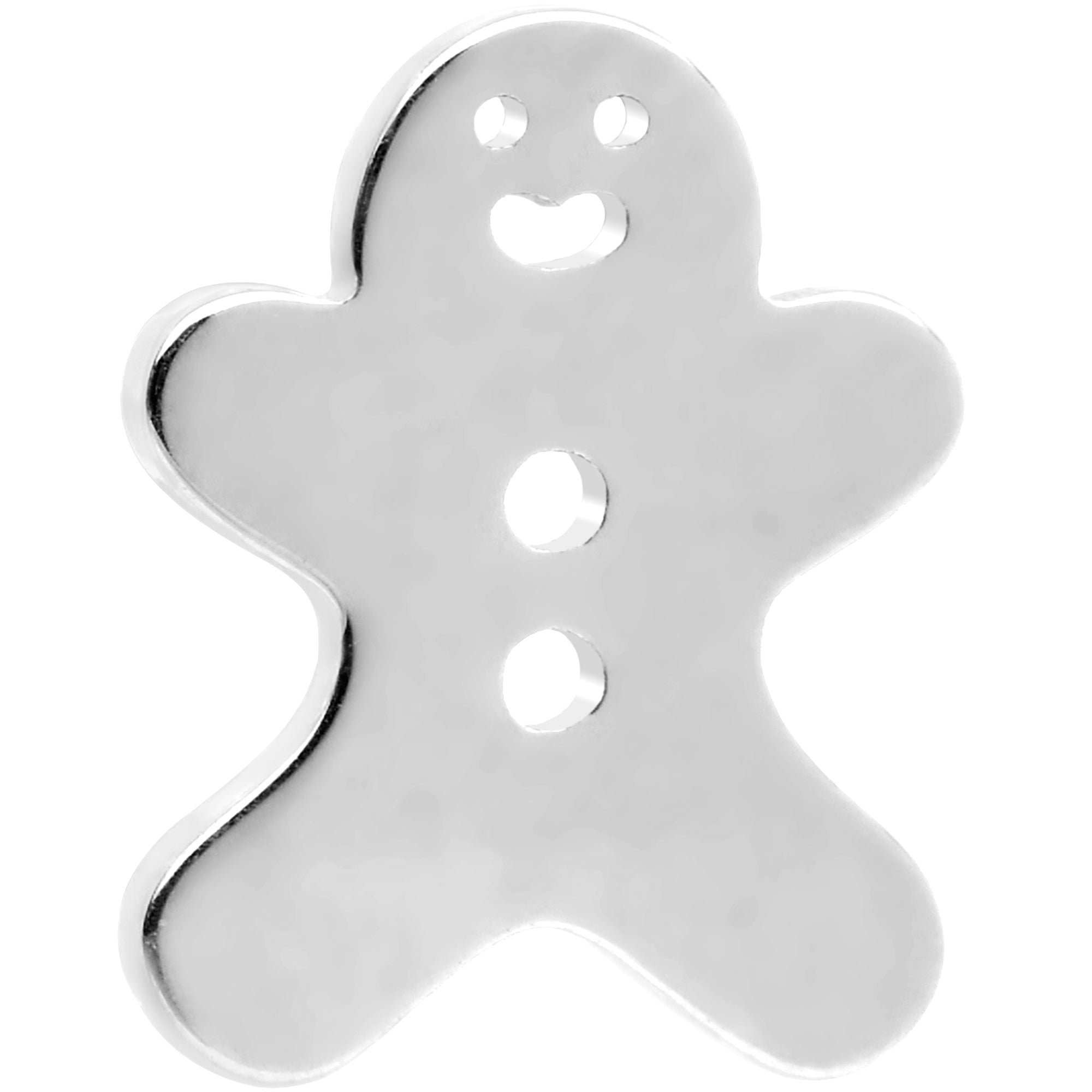 gingerbread man flat back post earring for Christmas